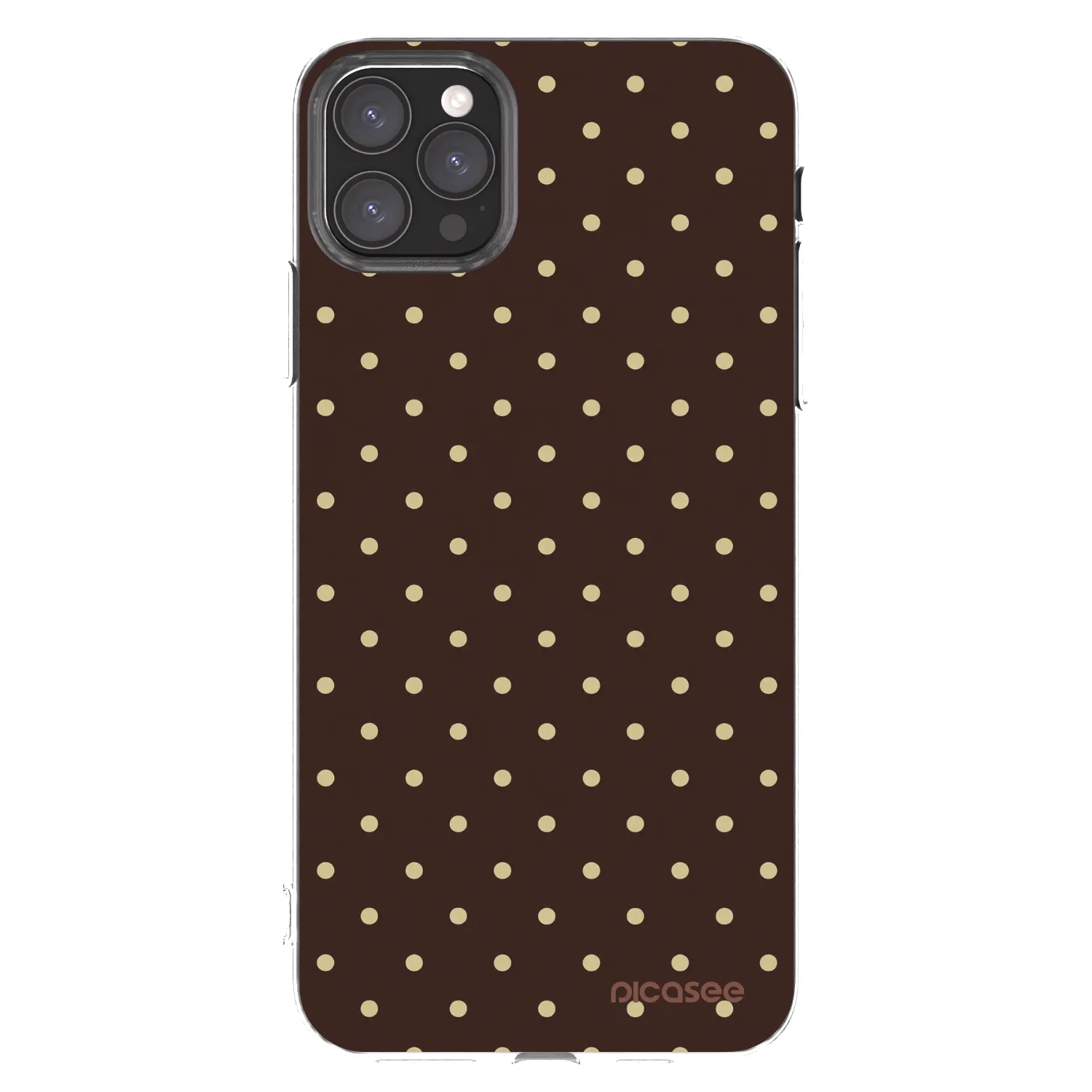 Picasee silikónový prehľadný obal pre Apple iPhone 11 Pro Max - Vanilla Dots & Chocolate