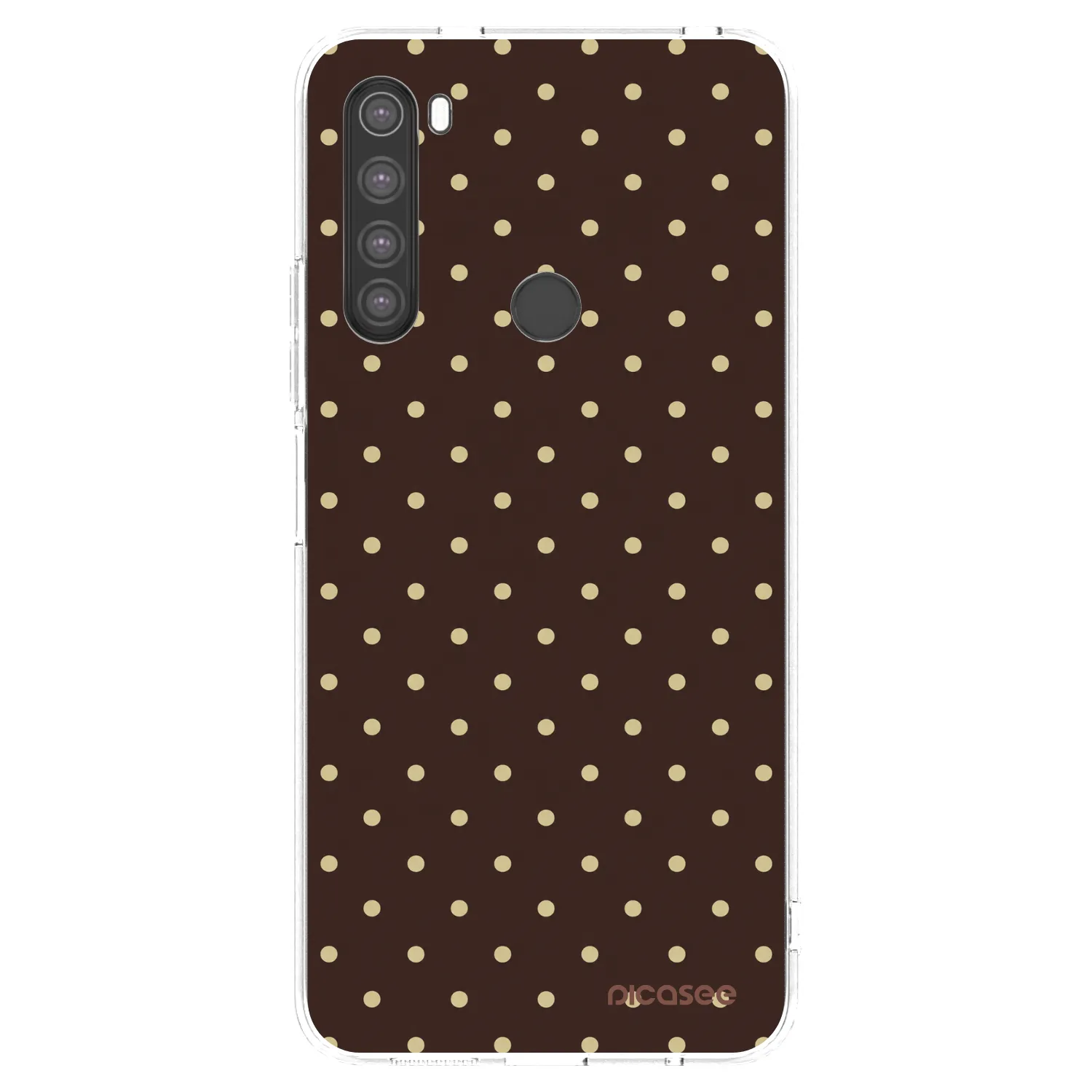 Picasee silikónový prehľadný obal pre Xiaomi Redmi Note 8 - Vanilla Dots & Chocolate