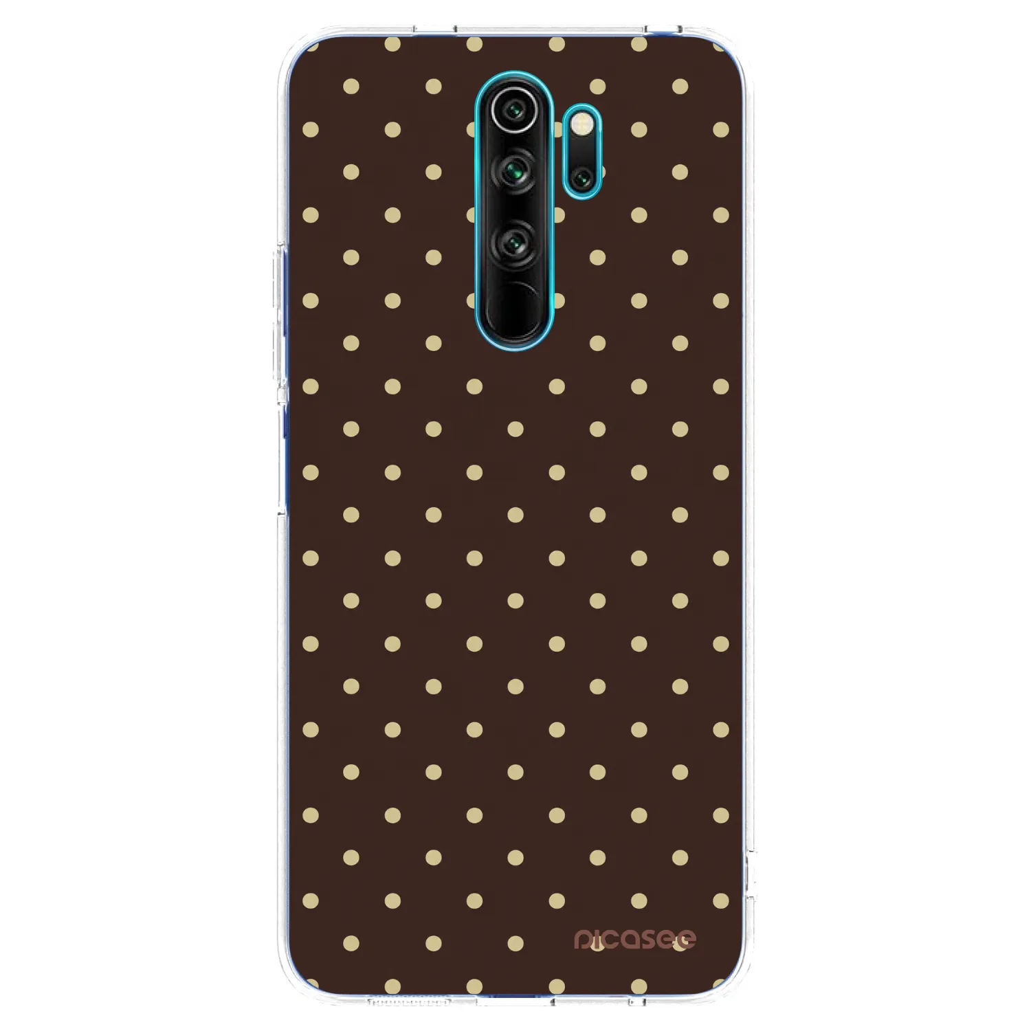 Picasee silikónový prehľadný obal pre Xiaomi Redmi Note 8 Pro - Vanilla Dots & Chocolate