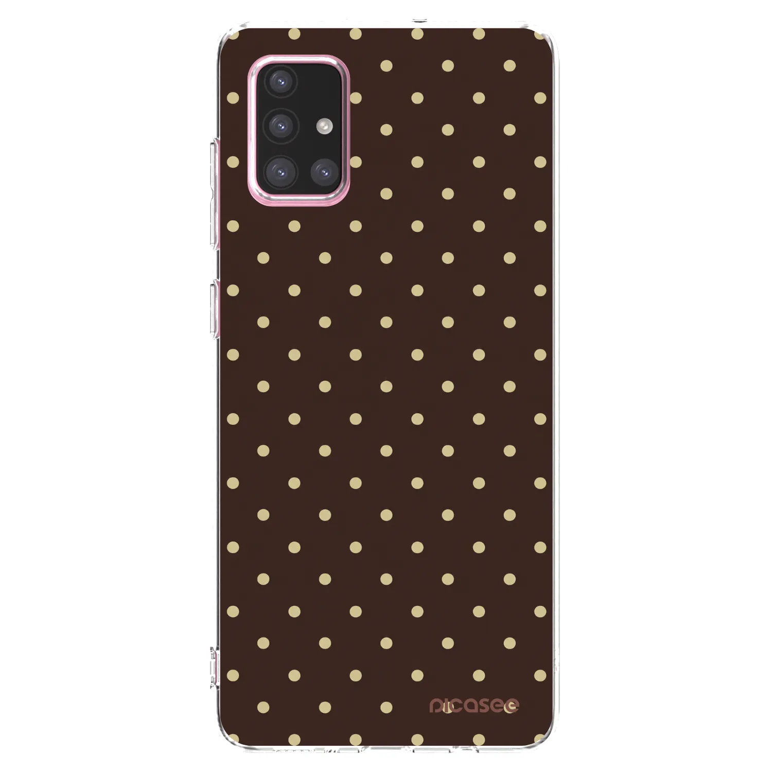 Picasee silikónový prehľadný obal pre Samsung Galaxy A71 A715F - Vanilla Dots & Chocolate