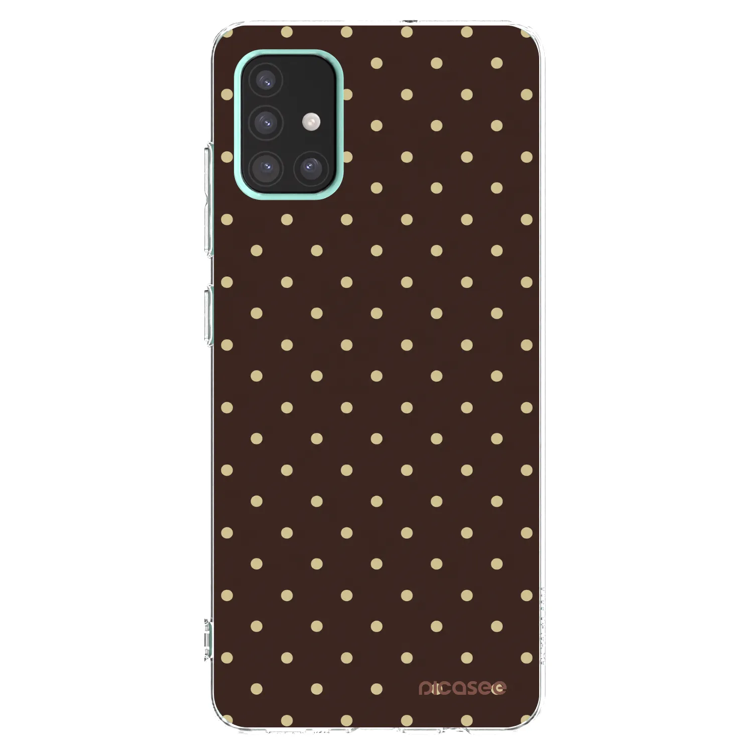 Picasee silikónový prehľadný obal pre Samsung Galaxy A51 A515F - Vanilla Dots & Chocolate