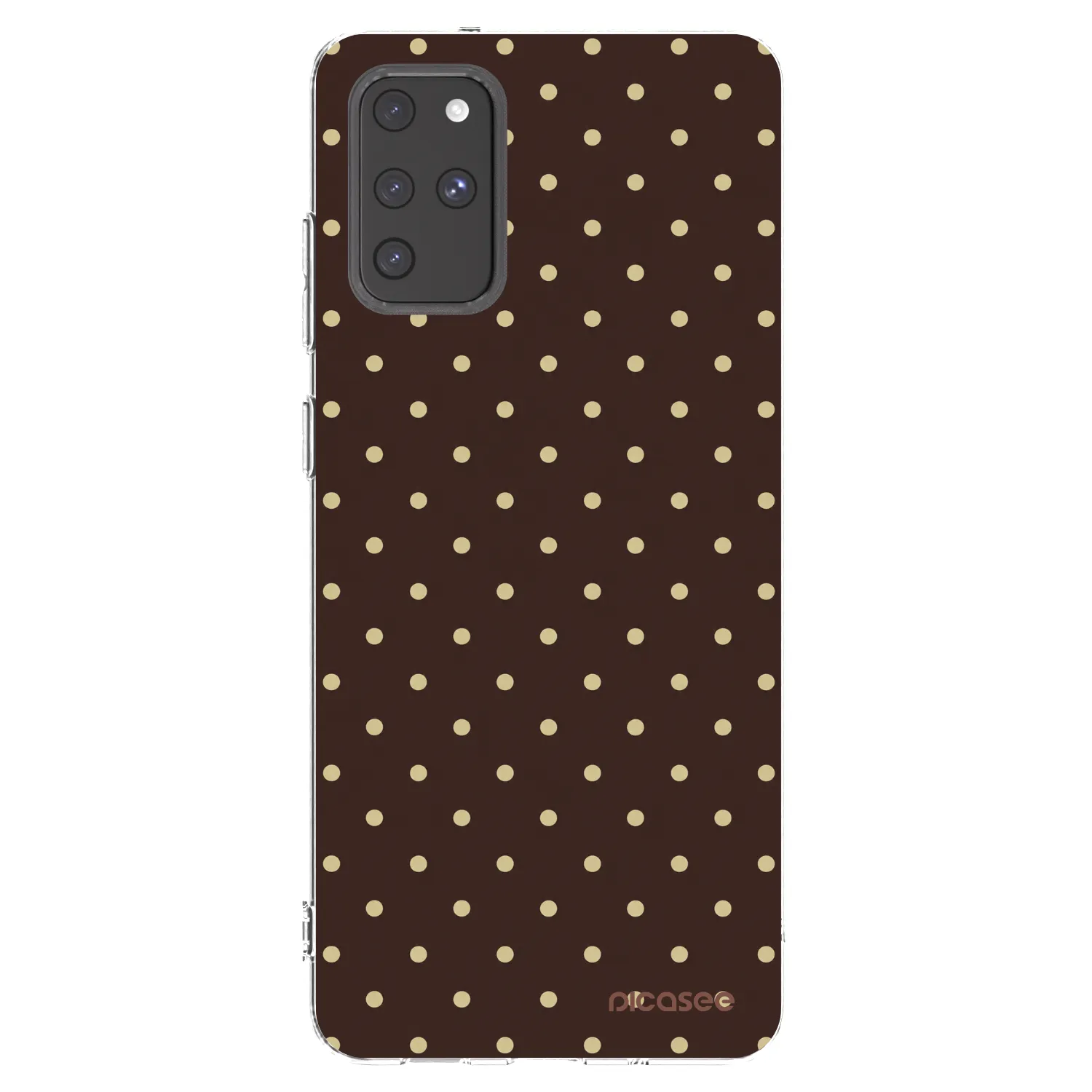 Picasee silikónový prehľadný obal pre Samsung Galaxy S20+ G985F - Vanilla Dots & Chocolate