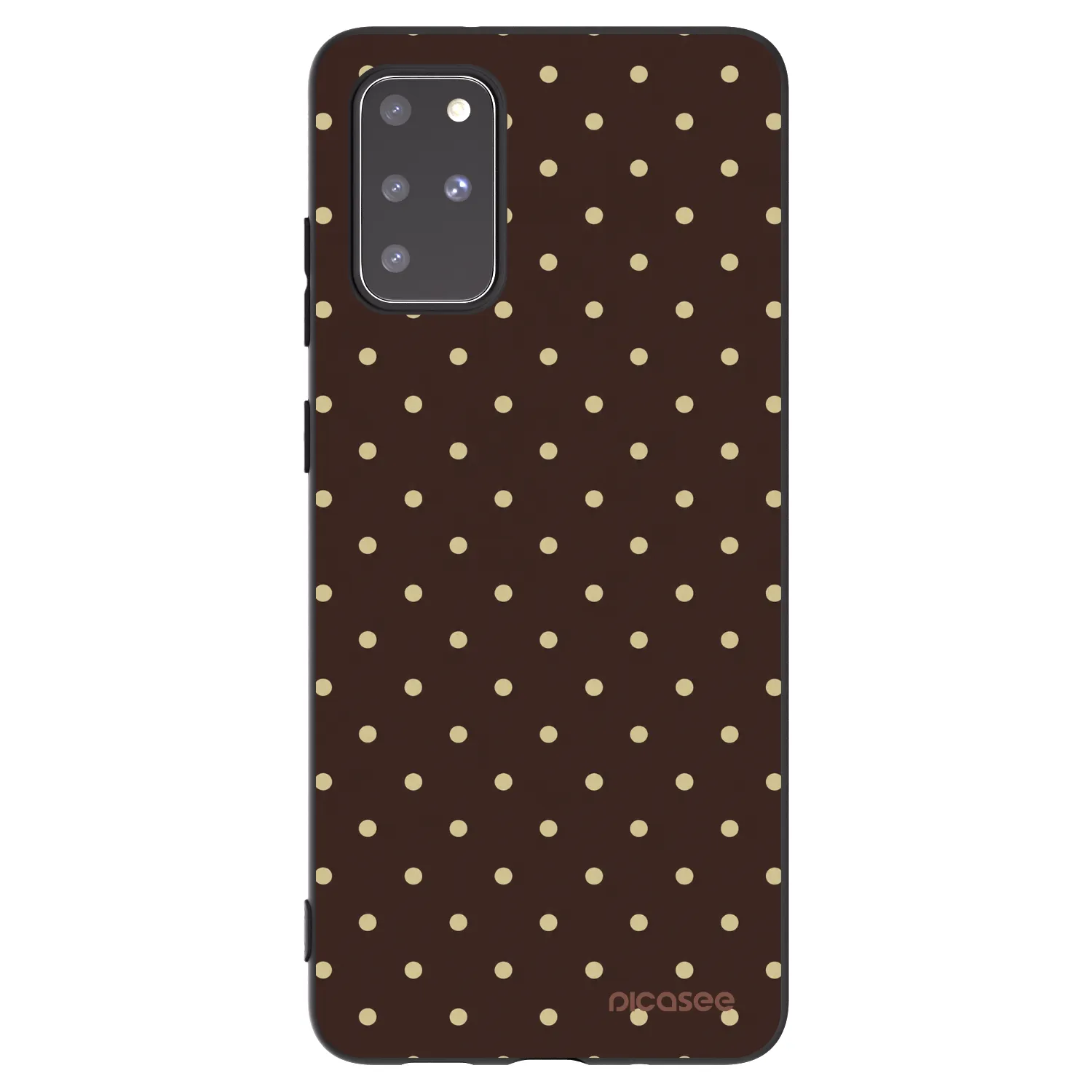 Picasee silikónový čierny obal pre Samsung Galaxy S20+ G985F - Vanilla Dots & Chocolate