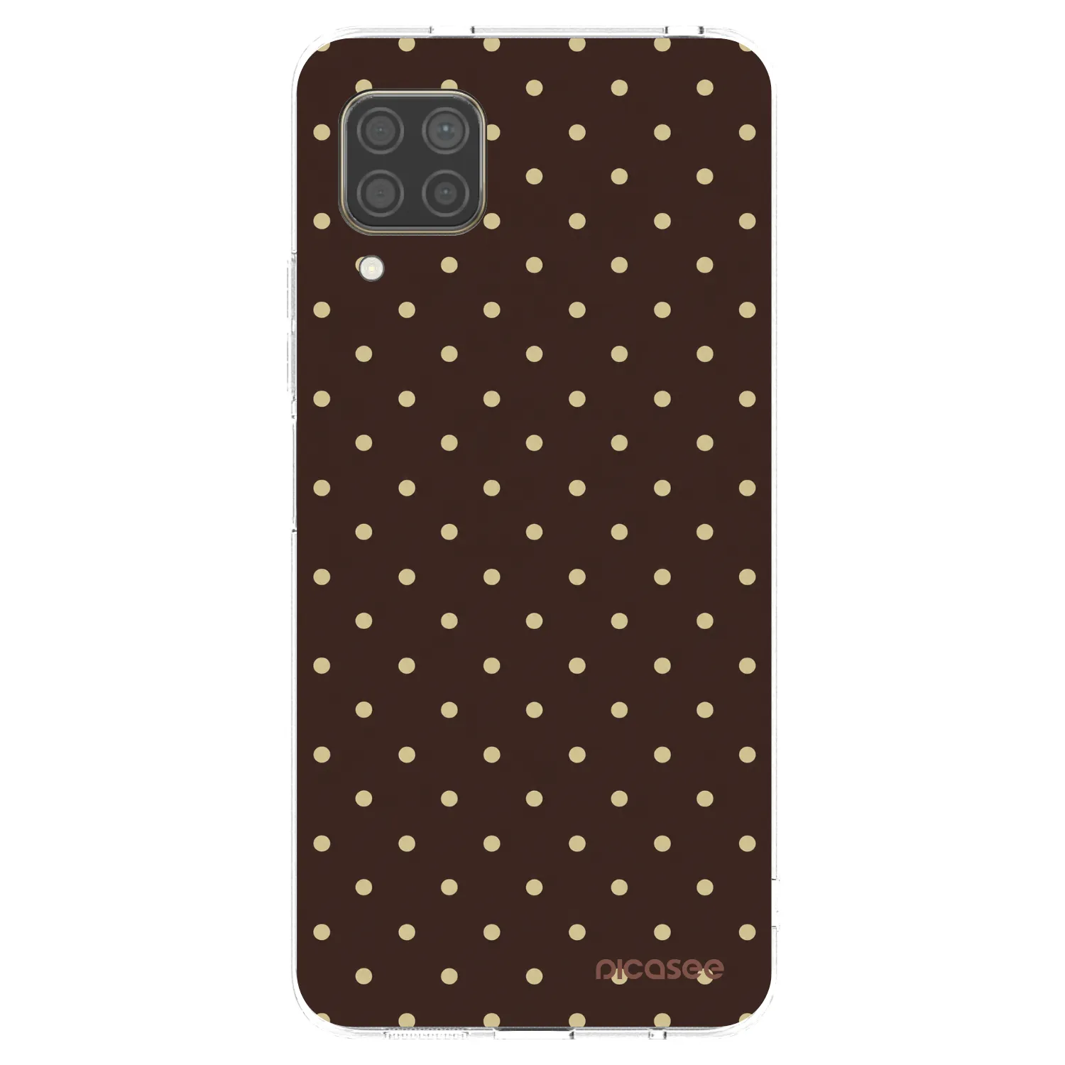 Picasee silikónový prehľadný obal pre Huawei P40 Lite - Vanilla Dots & Chocolate
