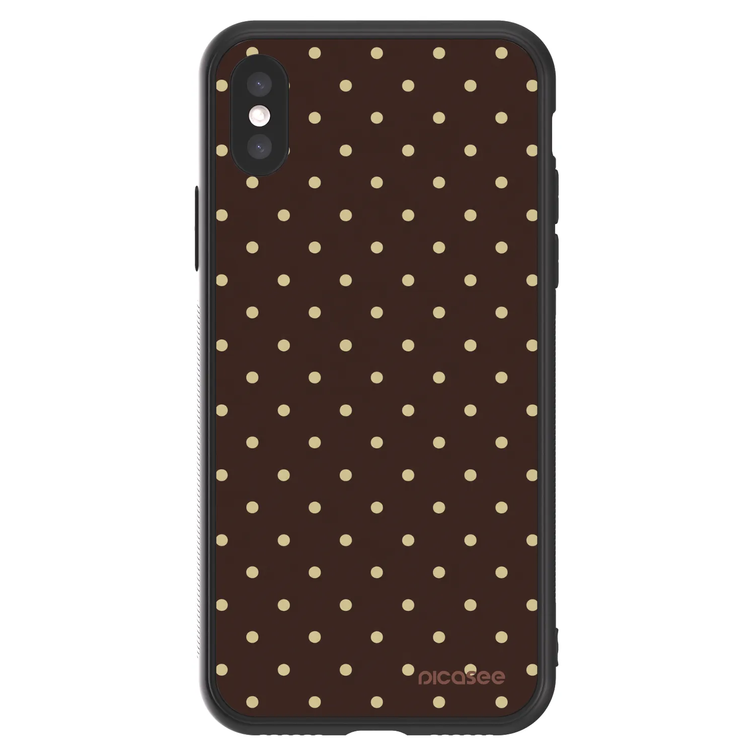 Picasee ULTIMATE CASE pro Apple iPhone X/XS - Vanilla Dots & Chocolate