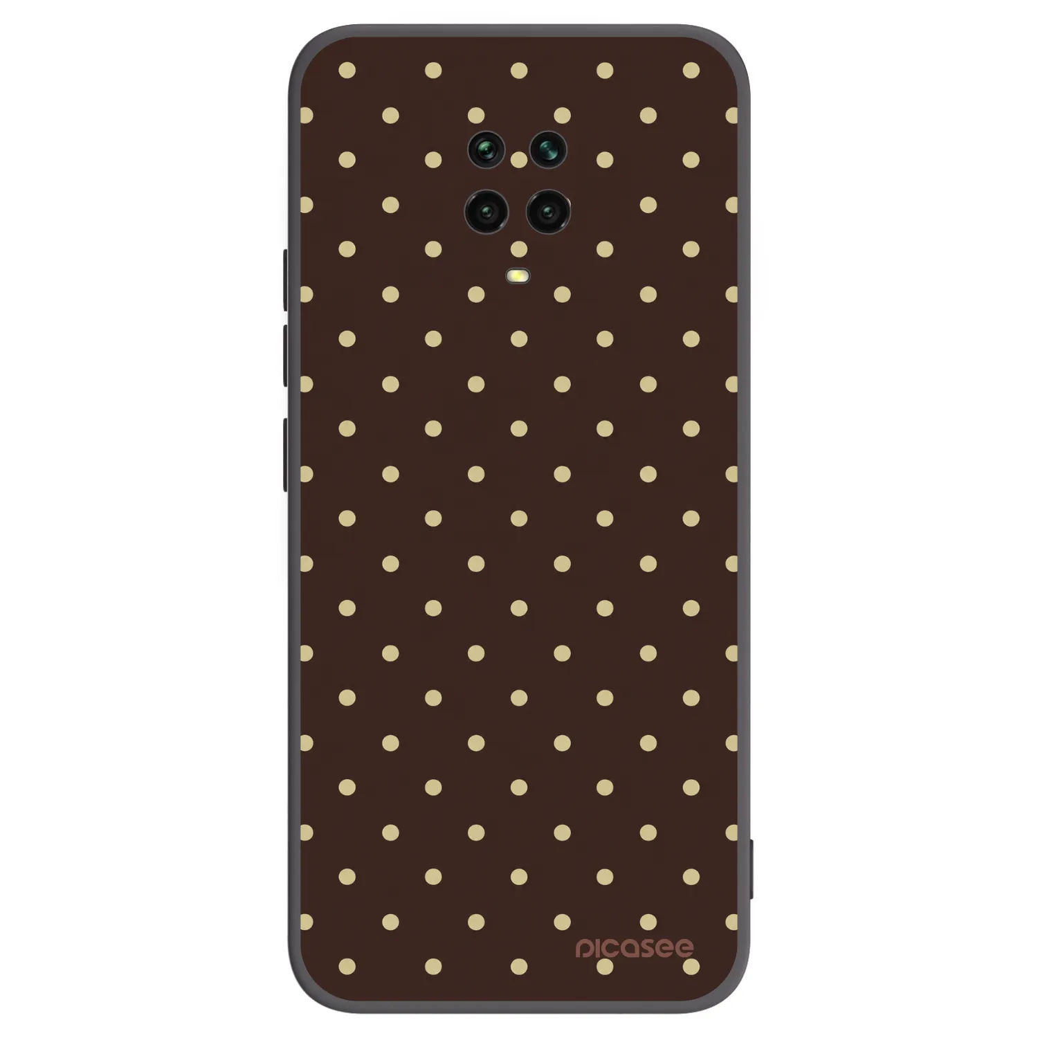 Picasee silikónový čierny obal pre Xiaomi Redmi Note 9 Pro - Vanilla Dots & Chocolate