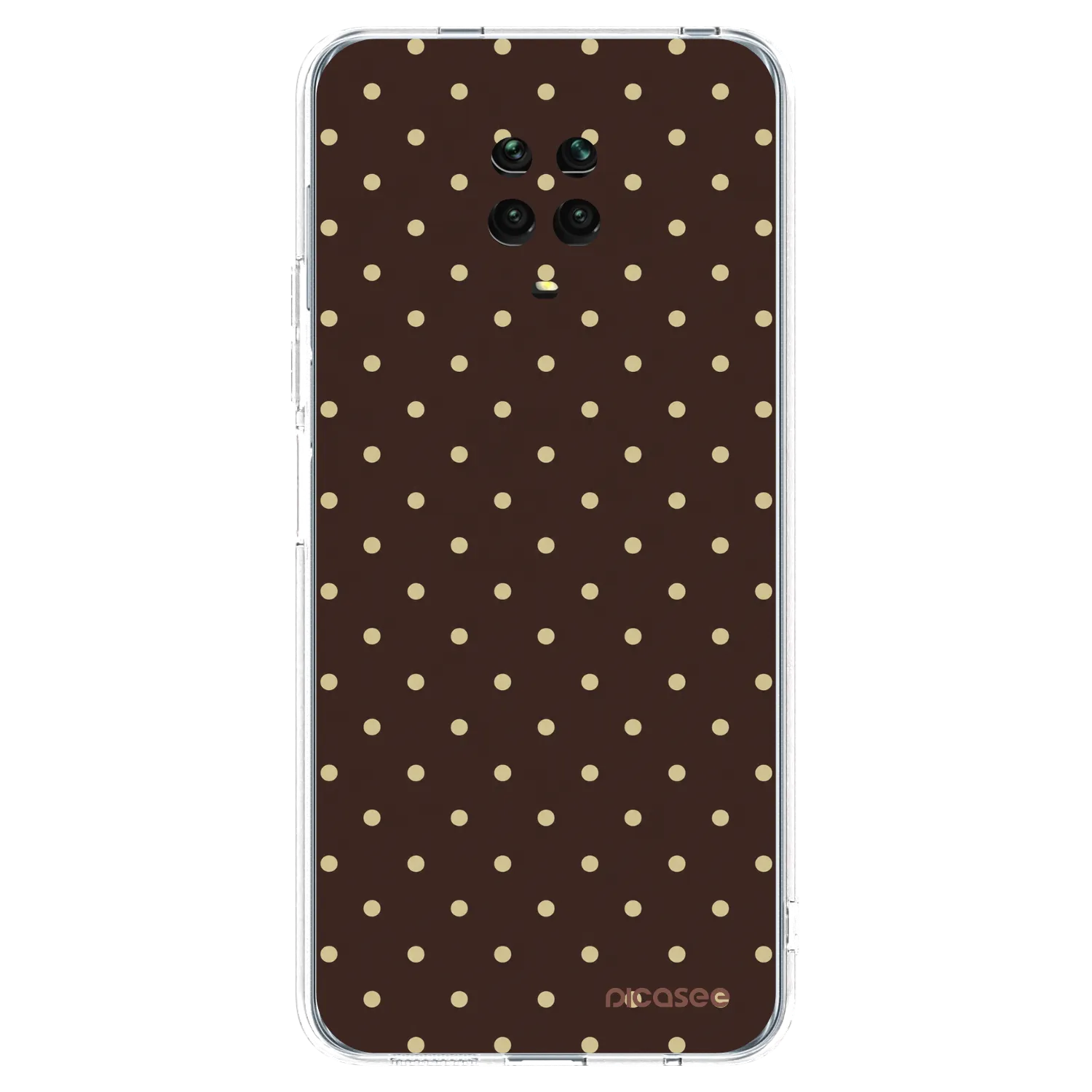 Picasee silikónový prehľadný obal pre Xiaomi Redmi Note 9S - Vanilla Dots & Chocolate
