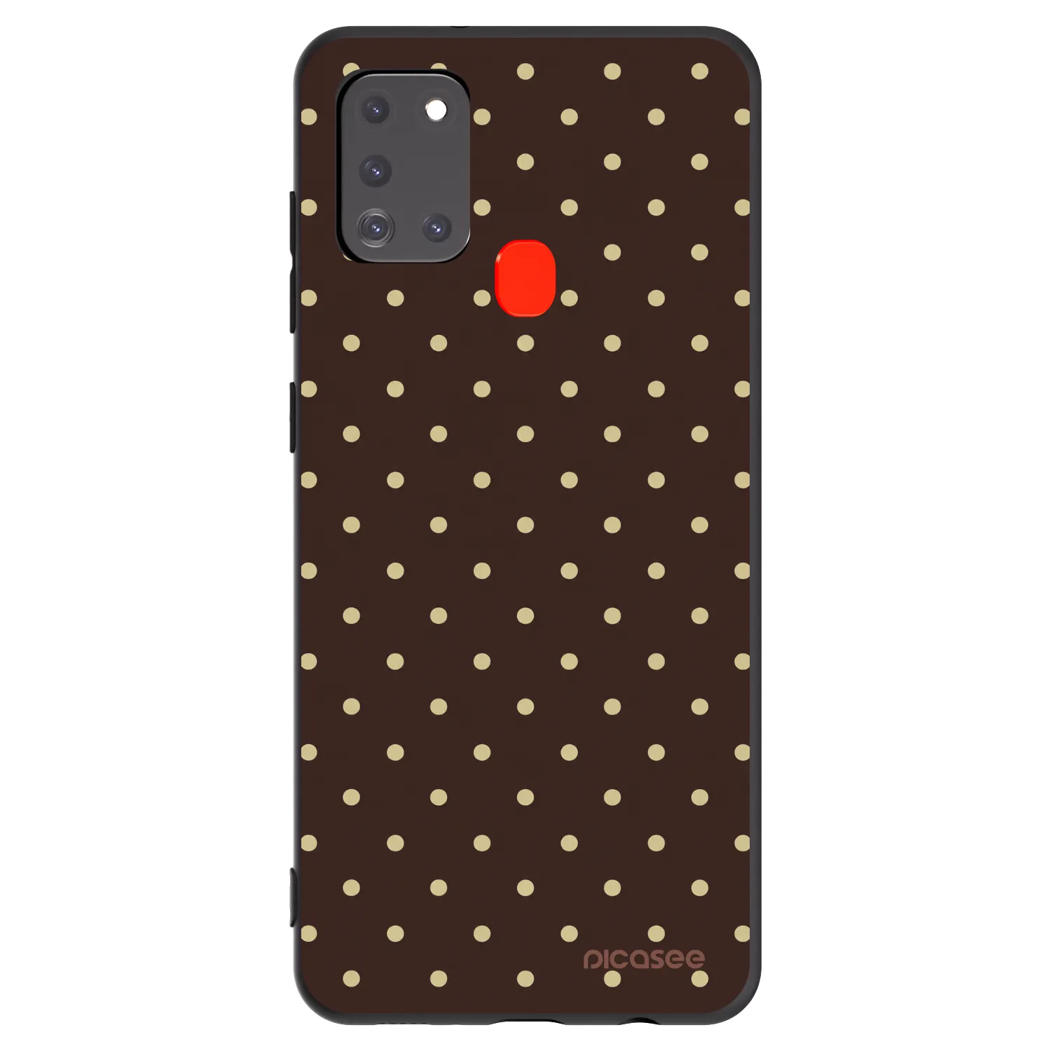 Picasee silikónový čierny obal pre Samsung Galaxy A21s - Vanilla Dots & Chocolate