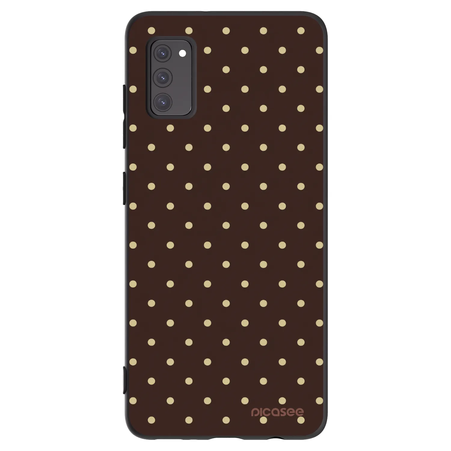 Picasee silikónový čierny obal pre Samsung Galaxy A41 A415F - Vanilla Dots & Chocolate