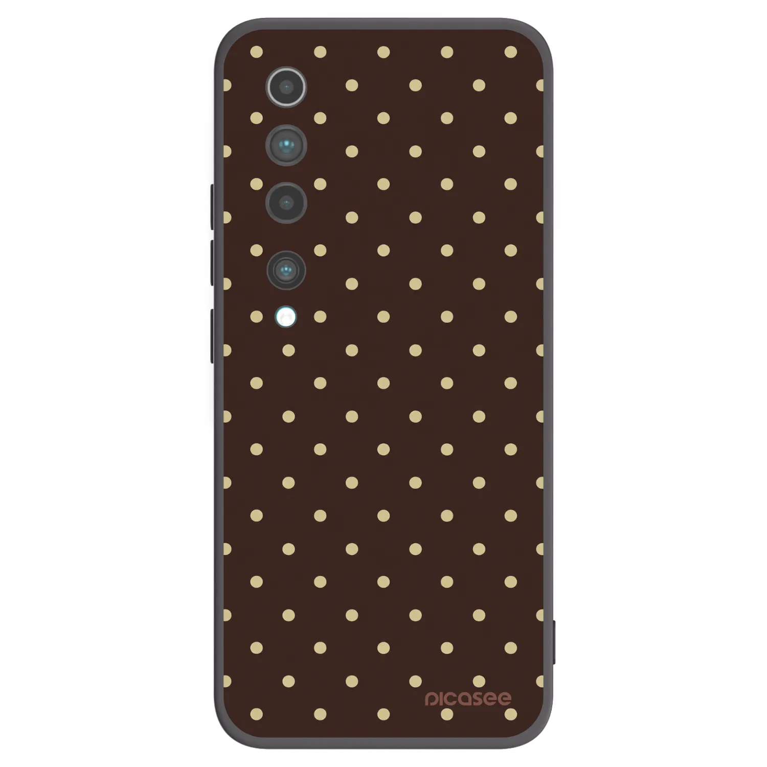Picasee silikónový čierny obal pre Xiaomi Mi 10 - Vanilla Dots & Chocolate