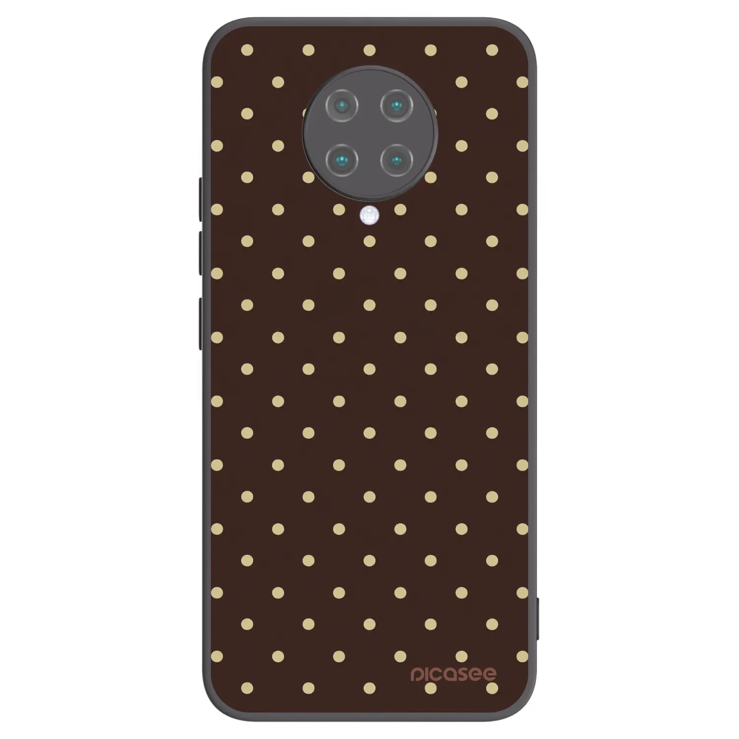 Picasee silikónový čierny obal pre Xiaomi Poco F2 Pro - Vanilla Dots & Chocolate