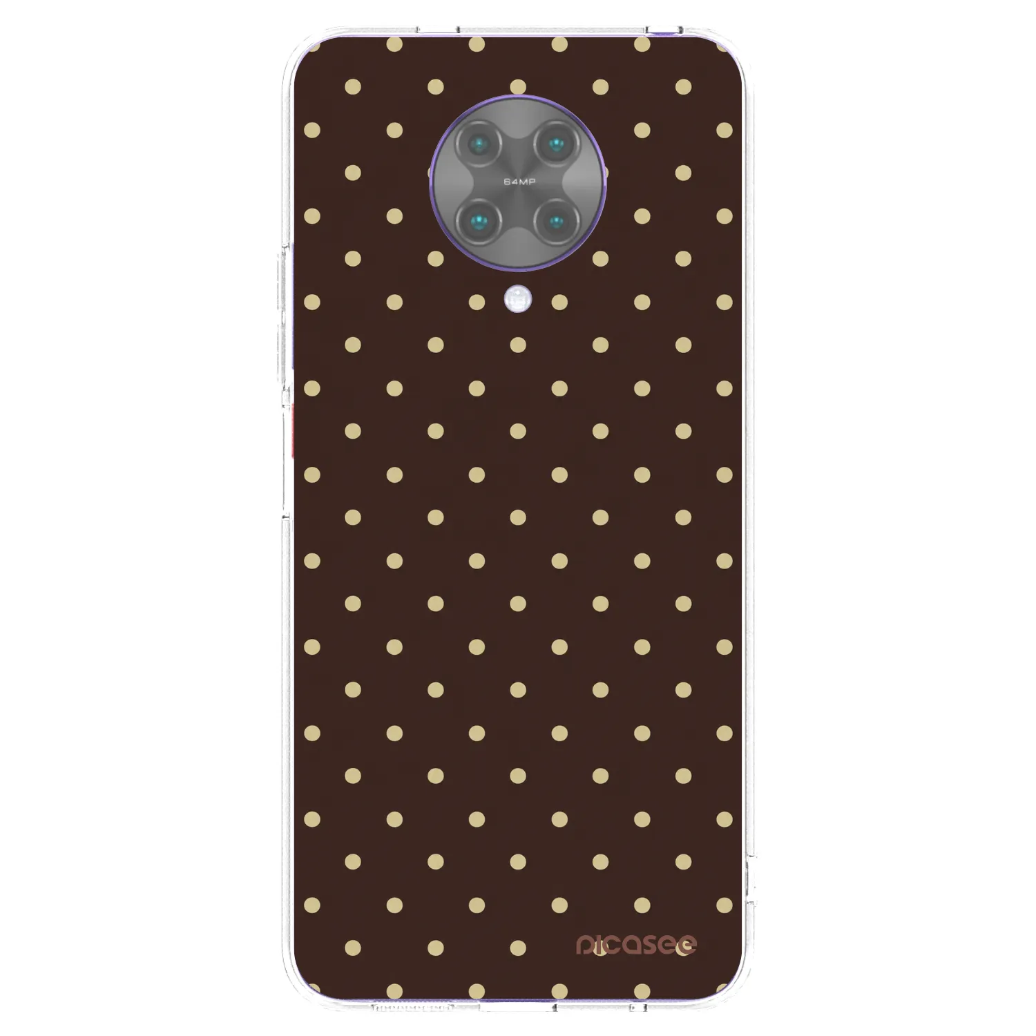 Picasee silikónový prehľadný obal pre Xiaomi Poco F2 Pro - Vanilla Dots & Chocolate