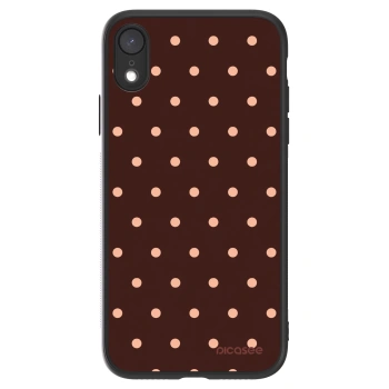 Picasee ULTIMATE CASE pro Apple iPhone XR - Peach Dots & Chocolate
