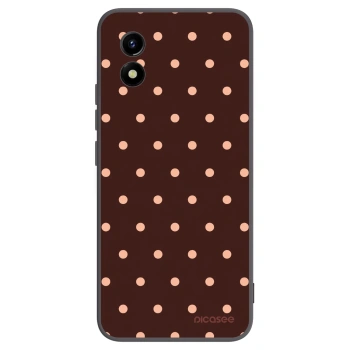 Picasee silikónový čierny obal pre Vivo Y01 - Peach Dots & Chocolate
