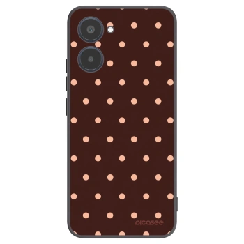 Picasee silikónový čierny obal pre Realme 10 4G - Peach Dots & Chocolate
