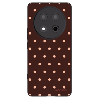 Picasee silikónový čierny obal pre Honor Magic7 Lite 5G - Peach Dots & Chocolate