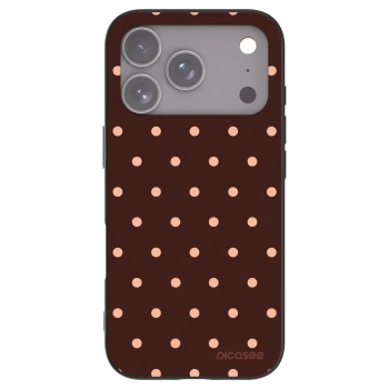 Picasee silikónový čierny obal pre Apple iPhone 17 Pro - Peach Dots & Chocolate