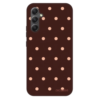 Obal pre Samsung Galaxy A34 5G A346B - Peach Dots & Chocolate