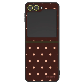 Obal pre Samsung Galaxy Z Flip7 FE 5G - Peach Dots & Chocolate