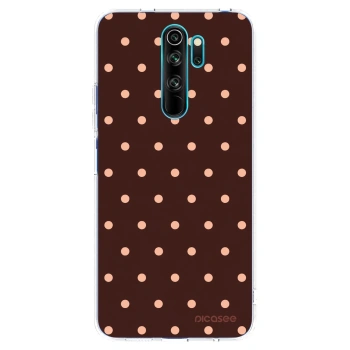 Obal pre Xiaomi Redmi Note 8 Pro - Peach Dots & Chocolate