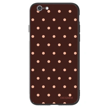 Obal pre Apple iPhone 6/6S - Peach Dots & Chocolate