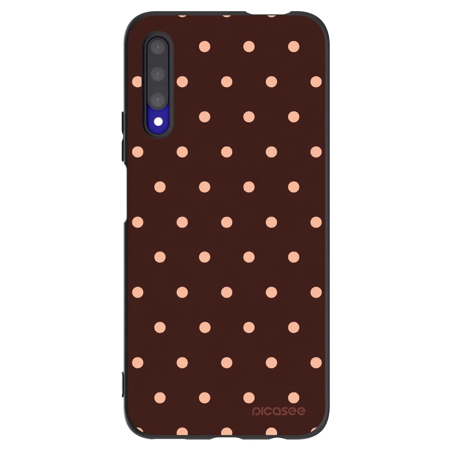 Picasee silikónový čierny obal pre Honor 9X Pro - Peach Dots & Chocolate