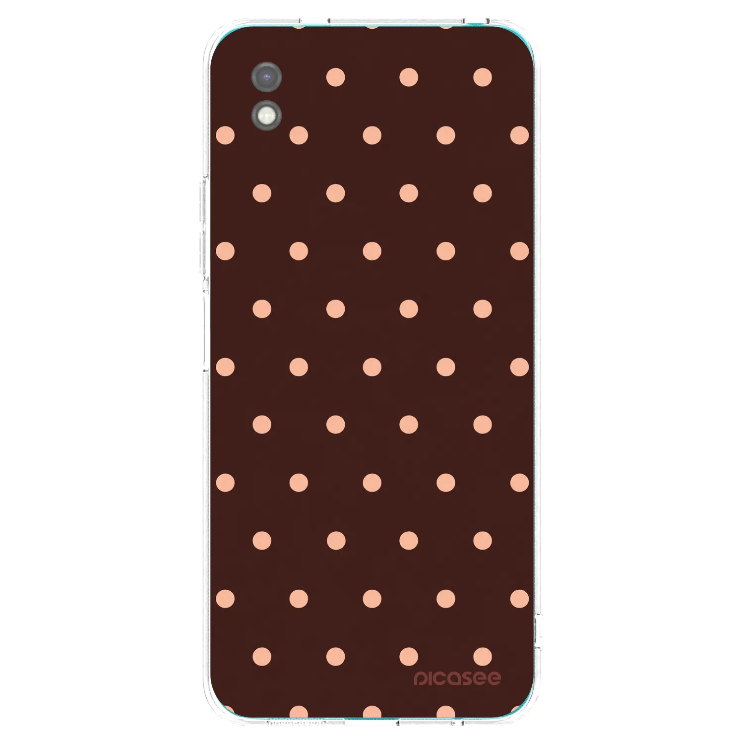 Picasee silikónový čierny obal pre Xiaomi Redmi 9A - Peach Dots & Chocolate
