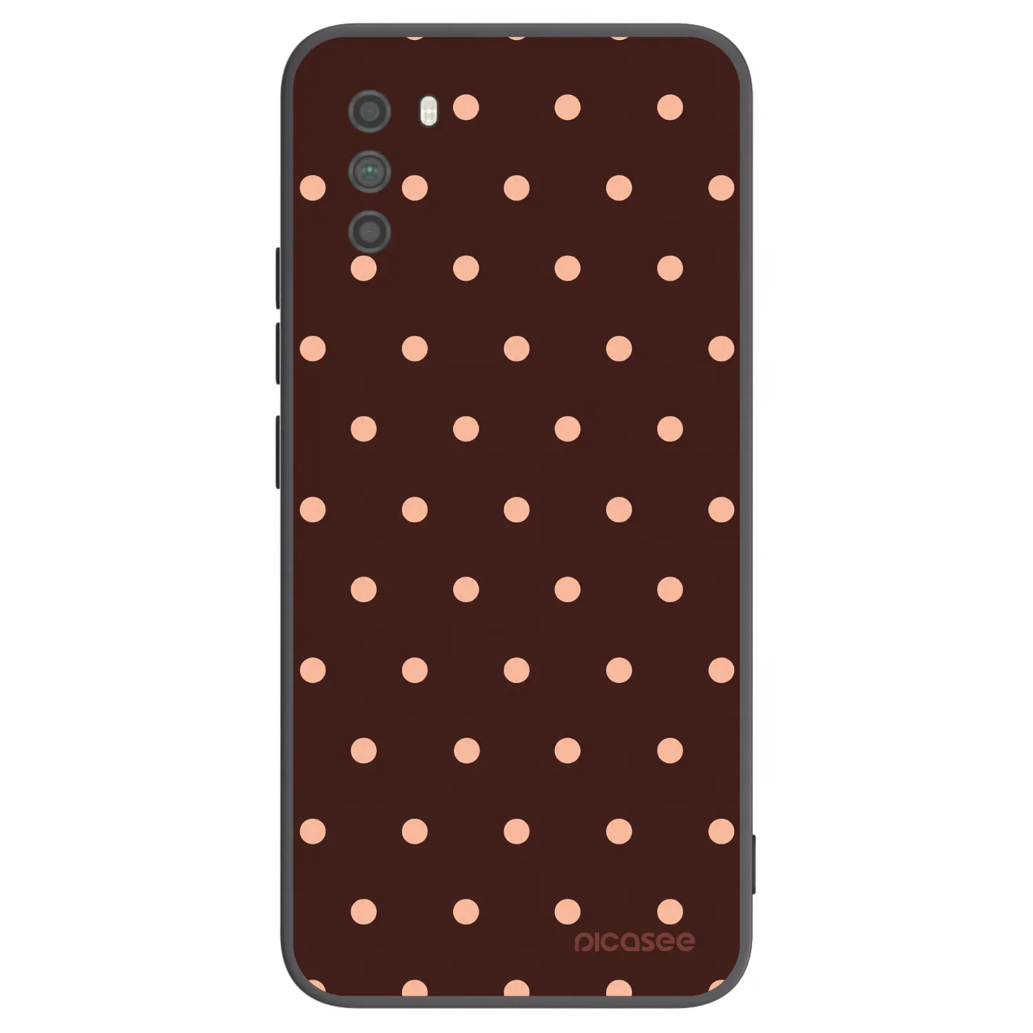 Picasee silikónový čierny obal pre Xiaomi Poco M3 - Peach Dots & Chocolate