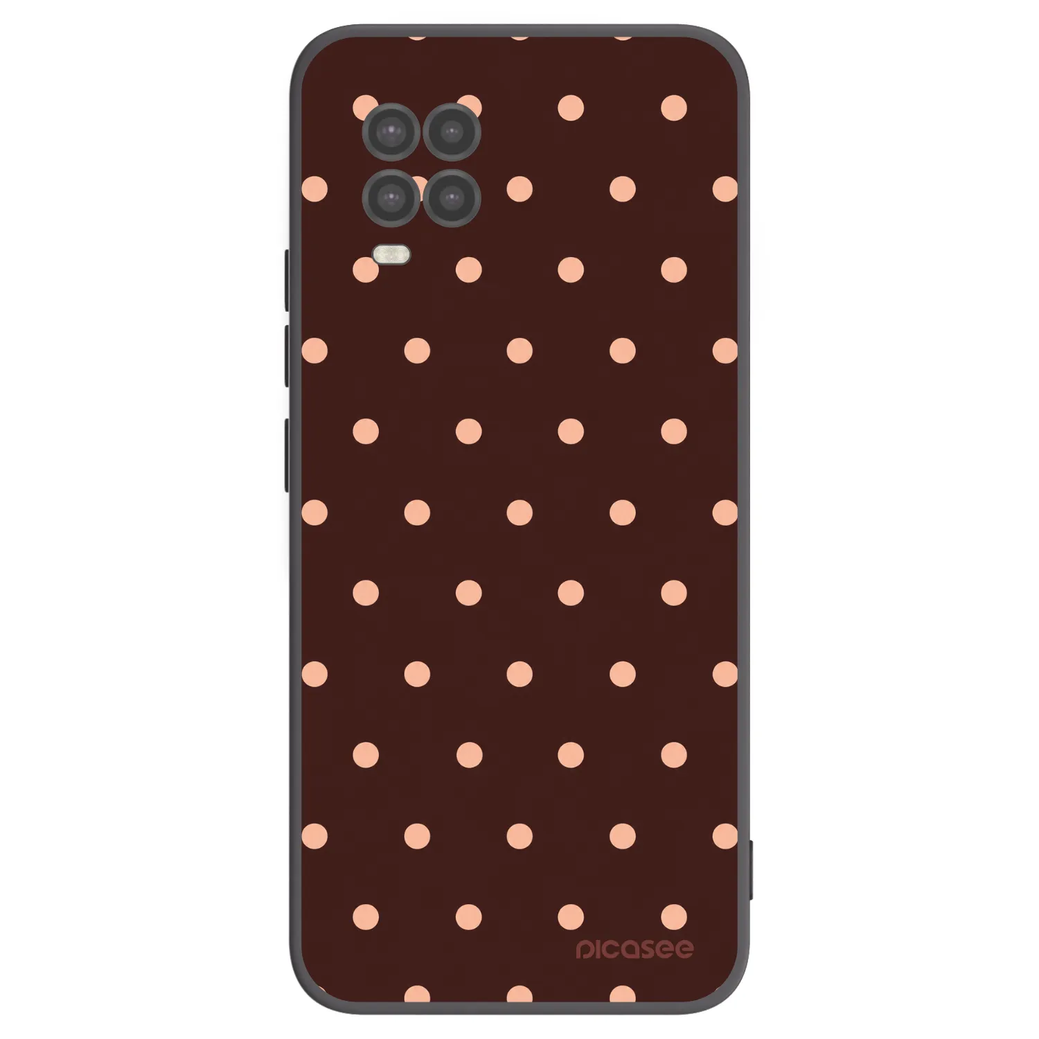 Picasee silikónový čierny obal pre Xiaomi Mi 10 Lite - Peach Dots & Chocolate
