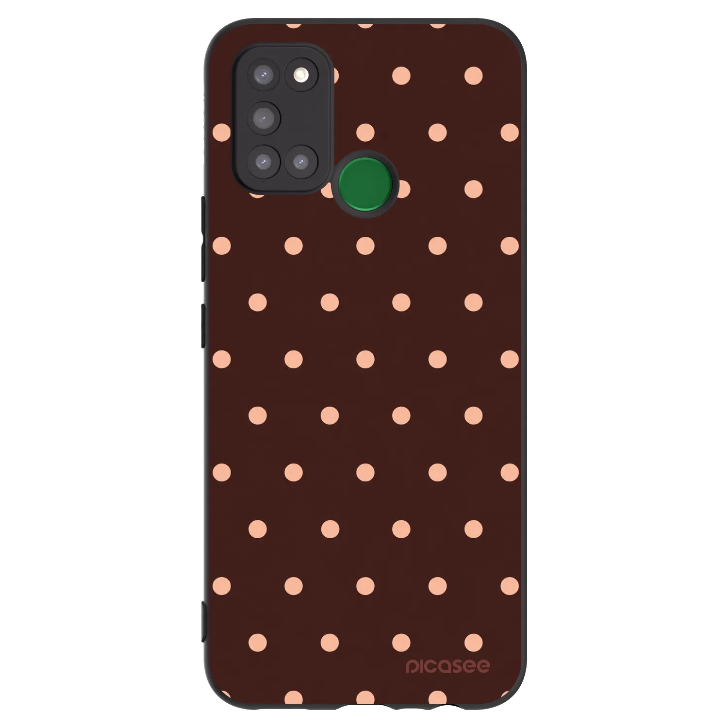 Picasee silikónový čierny obal pre Realme 7i - Peach Dots & Chocolate