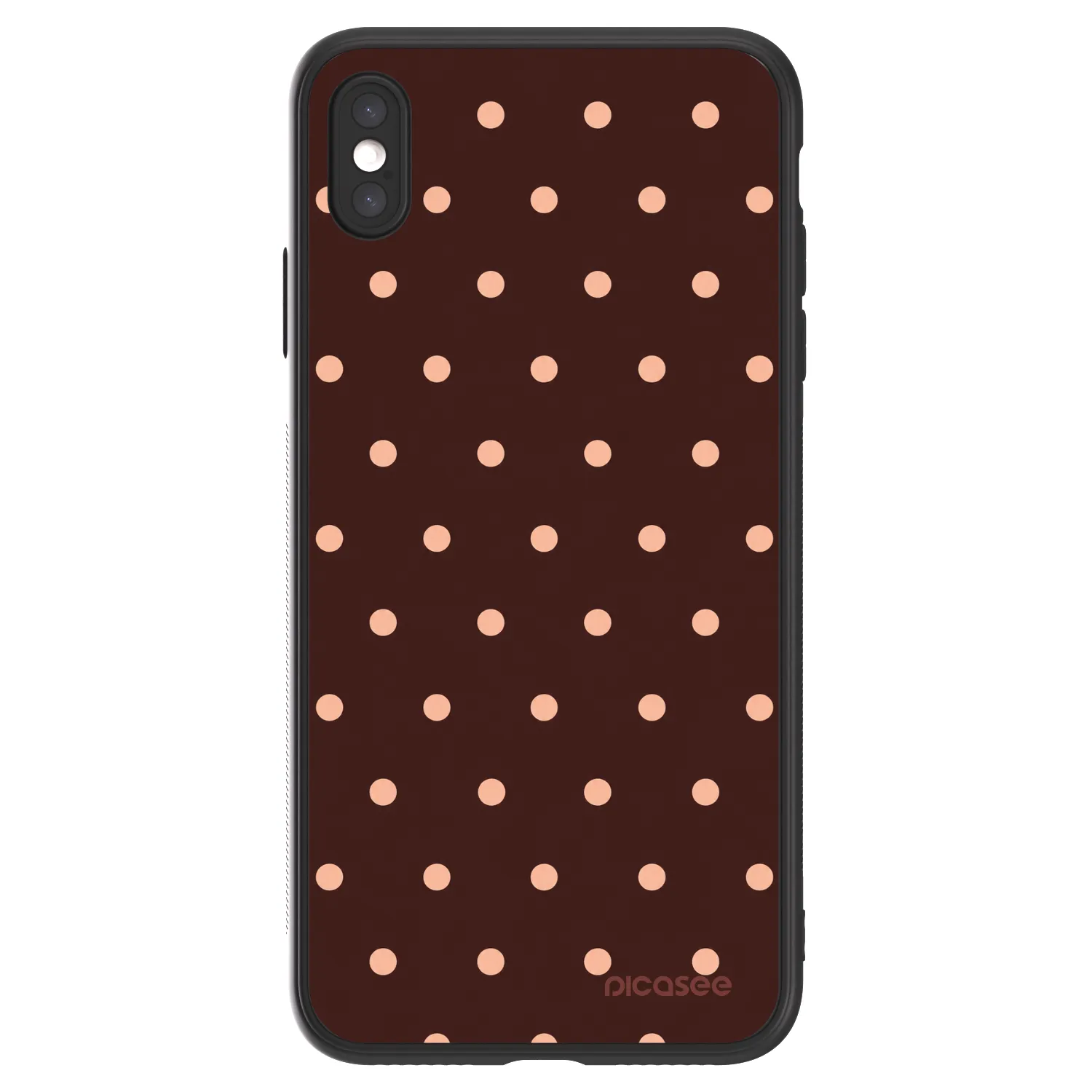 Picasee ULTIMATE CASE pro Apple iPhone XS Max - Peach Dots & Chocolate