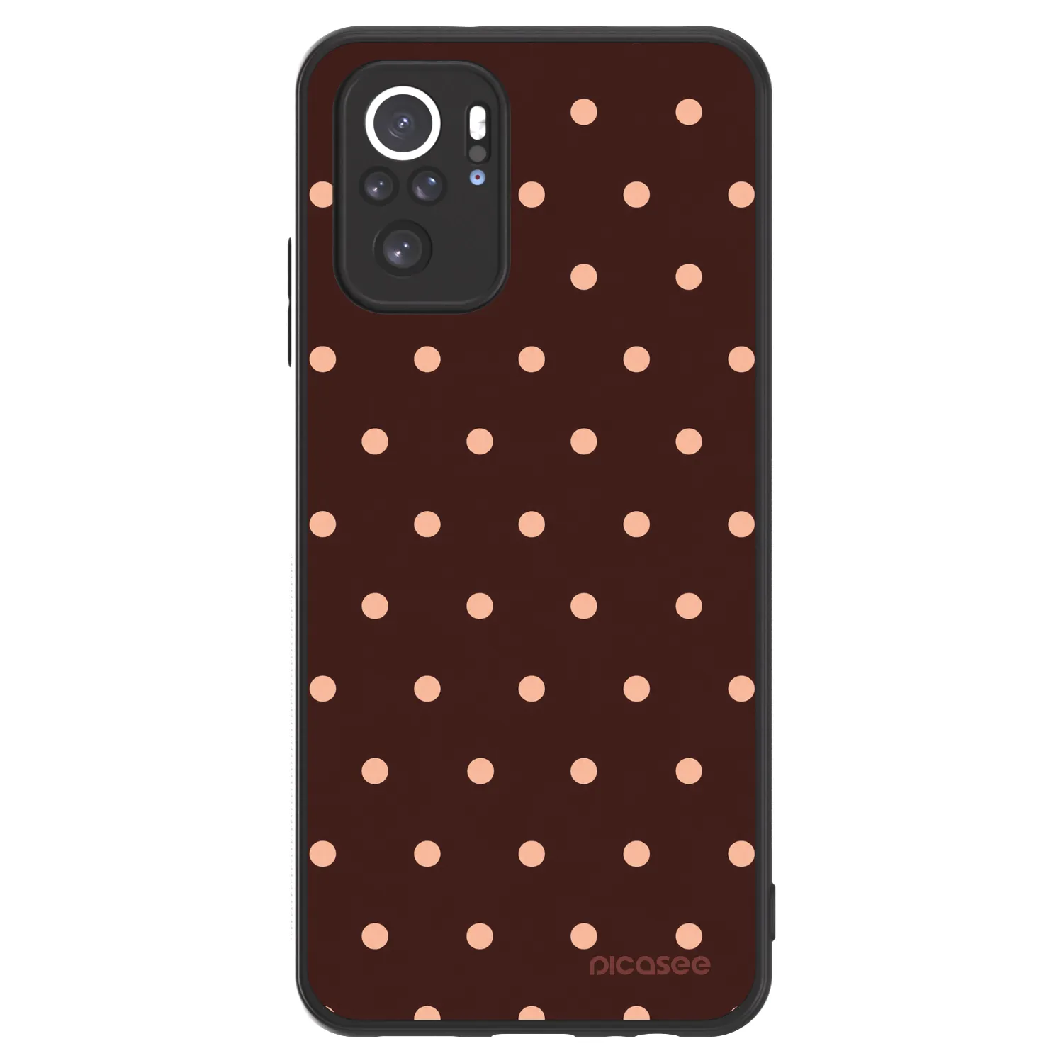 Picasee ULTIMATE CASE pro Xiaomi Redmi Note 10 - Peach Dots & Chocolate