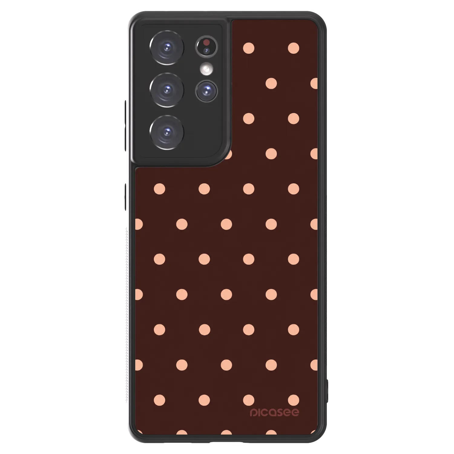 Picasee ULTIMATE CASE pro Samsung Galaxy S21 Ultra 5G G998B - Peach Dots & Chocolate