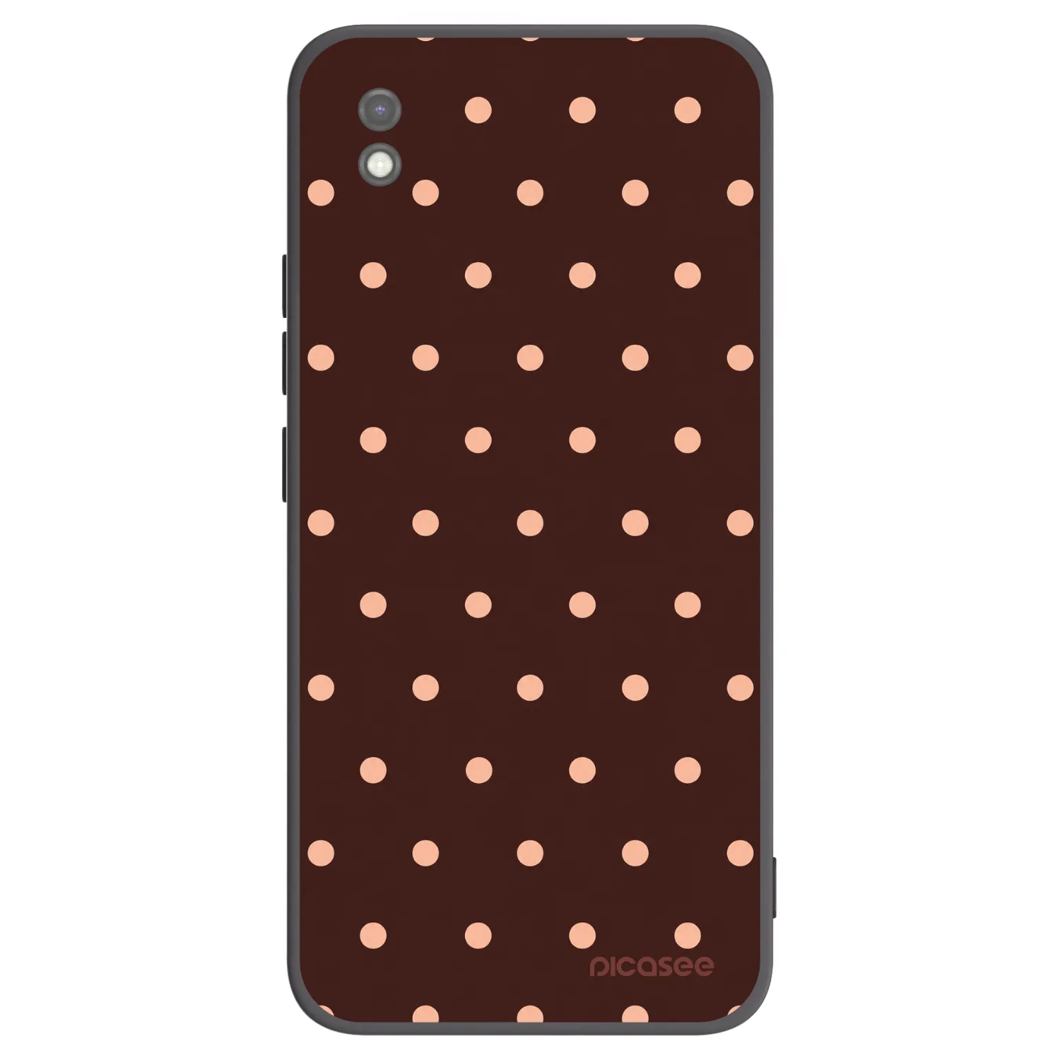Picasee silikónový čierny obal pre Xiaomi Redmi 9AT - Peach Dots & Chocolate