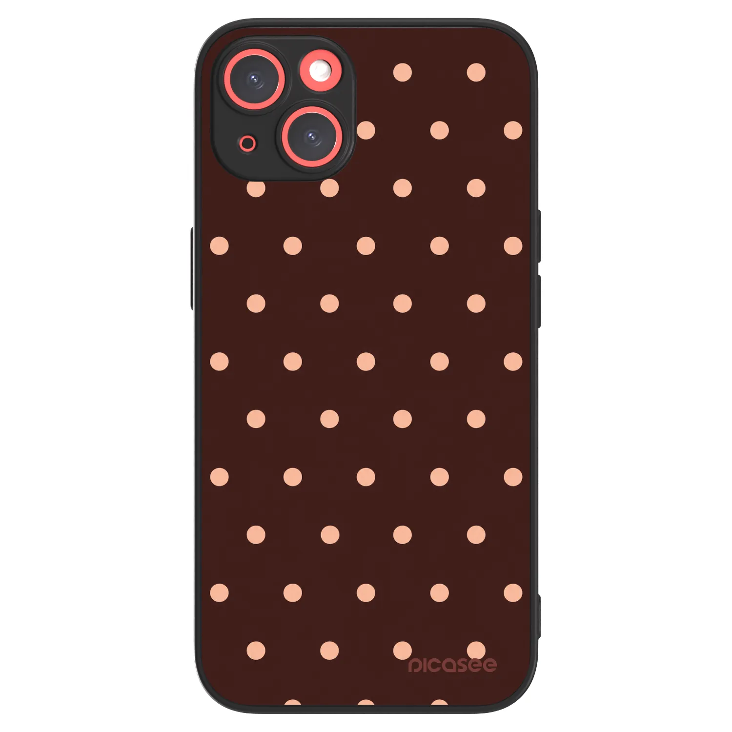Picasee ULTIMATE CASE pro Apple iPhone 13 - Peach Dots & Chocolate