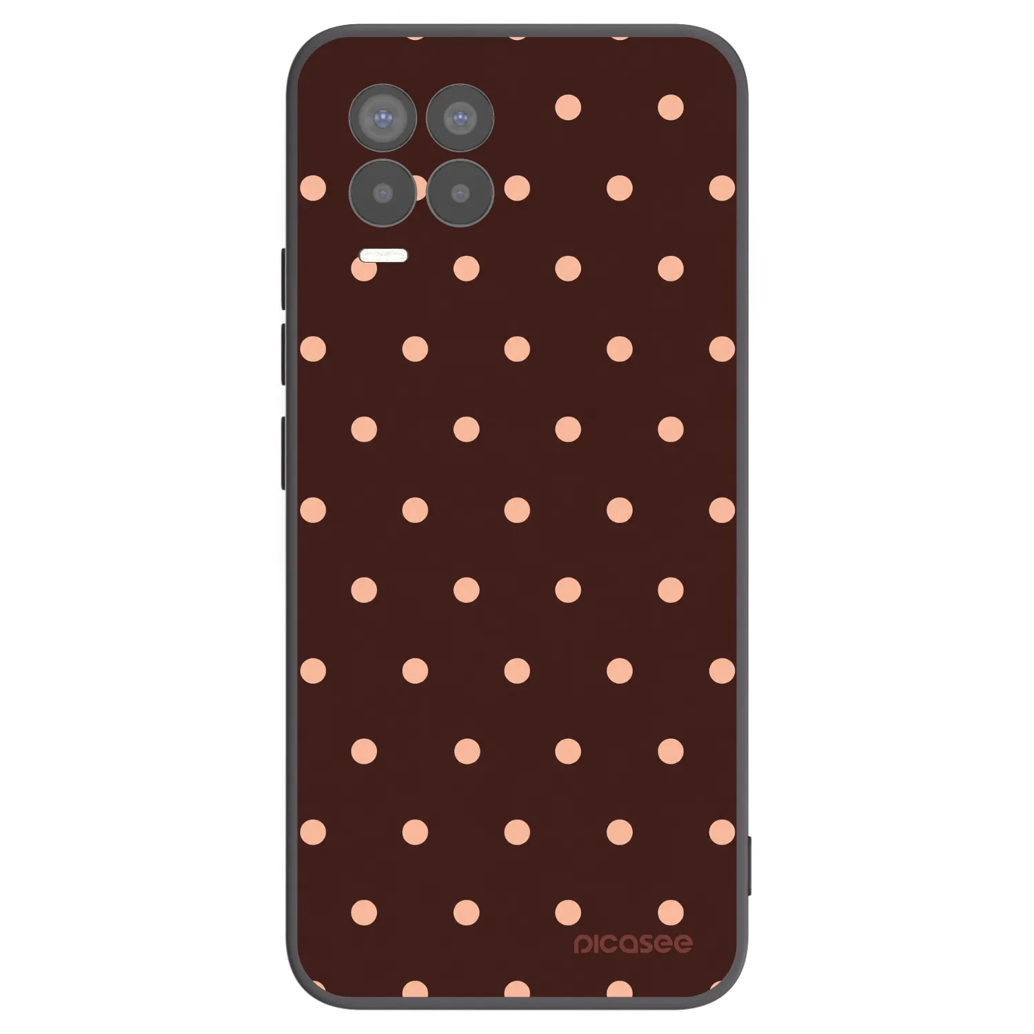 Picasee silikónový čierny obal pre Realme 8 Pro - Peach Dots & Chocolate