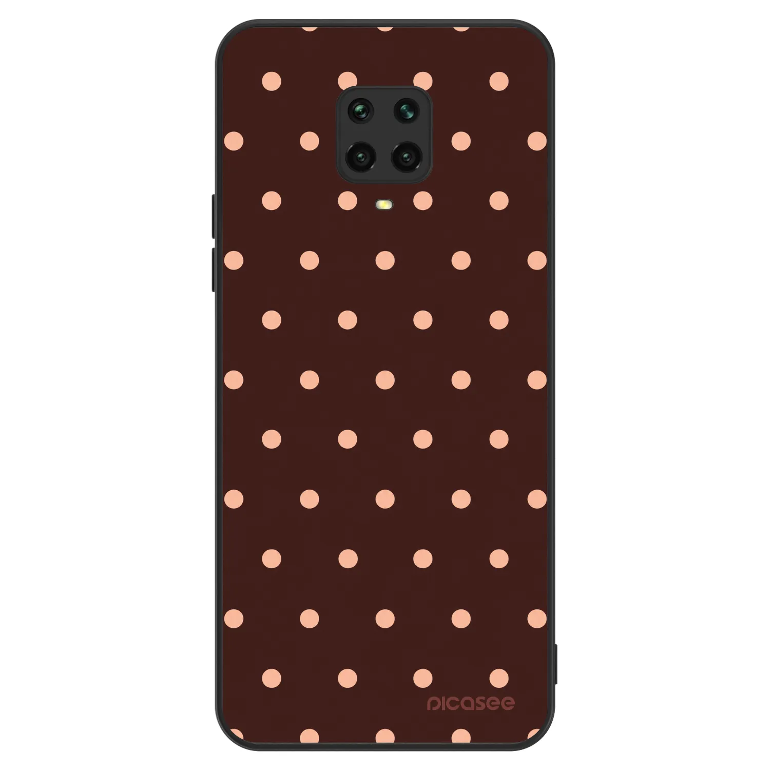 Picasee ULTIMATE CASE pro Xiaomi Redmi Note 9S - Peach Dots & Chocolate