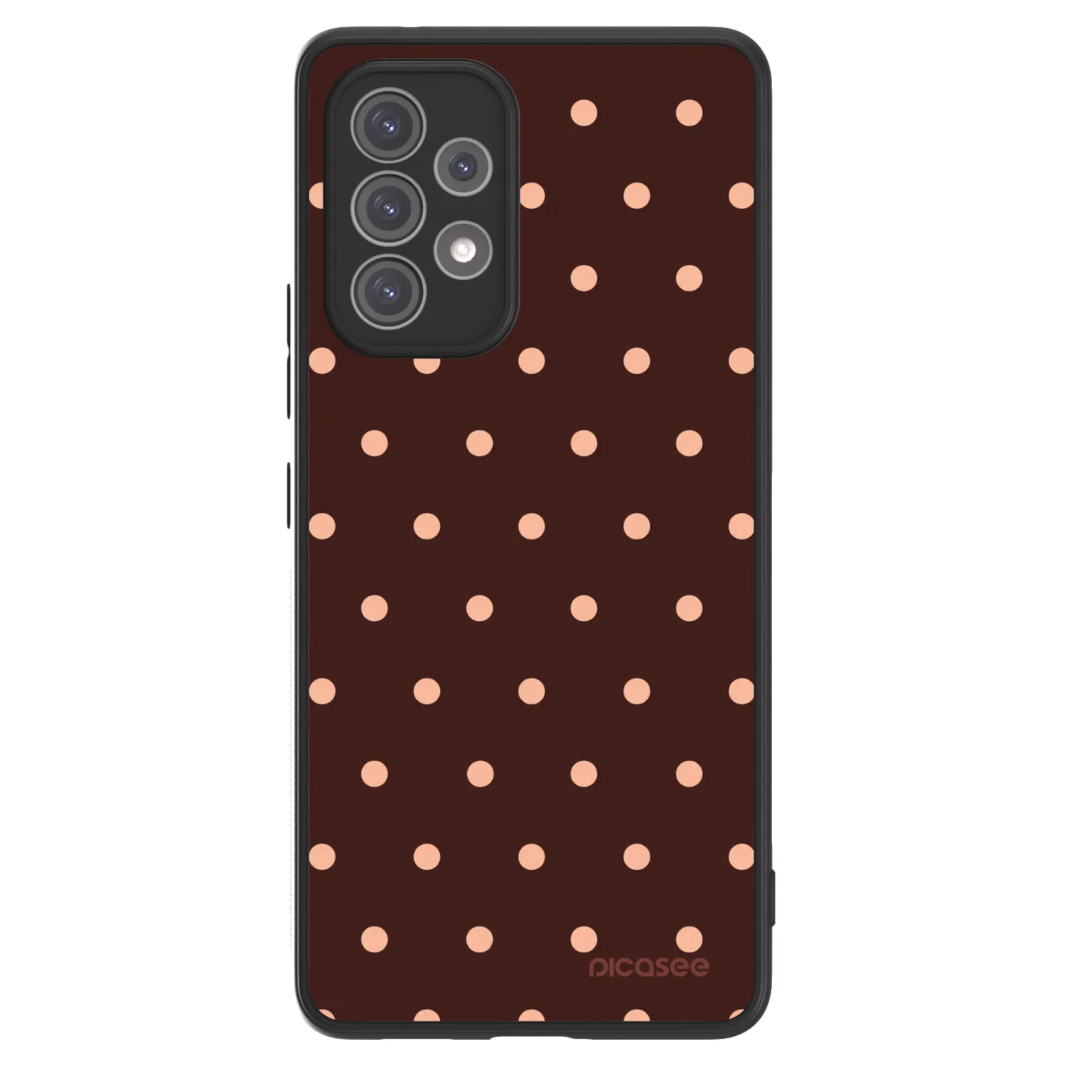 Picasee ULTIMATE CASE pro Samsung Galaxy A52s 5G A528B - Peach Dots & Chocolate