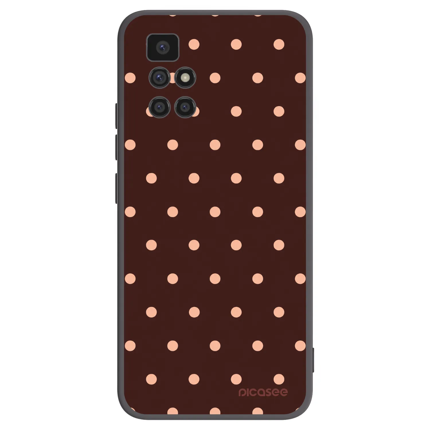 Picasee silikónový čierny obal pre Xiaomi Redmi 10 - Peach Dots & Chocolate
