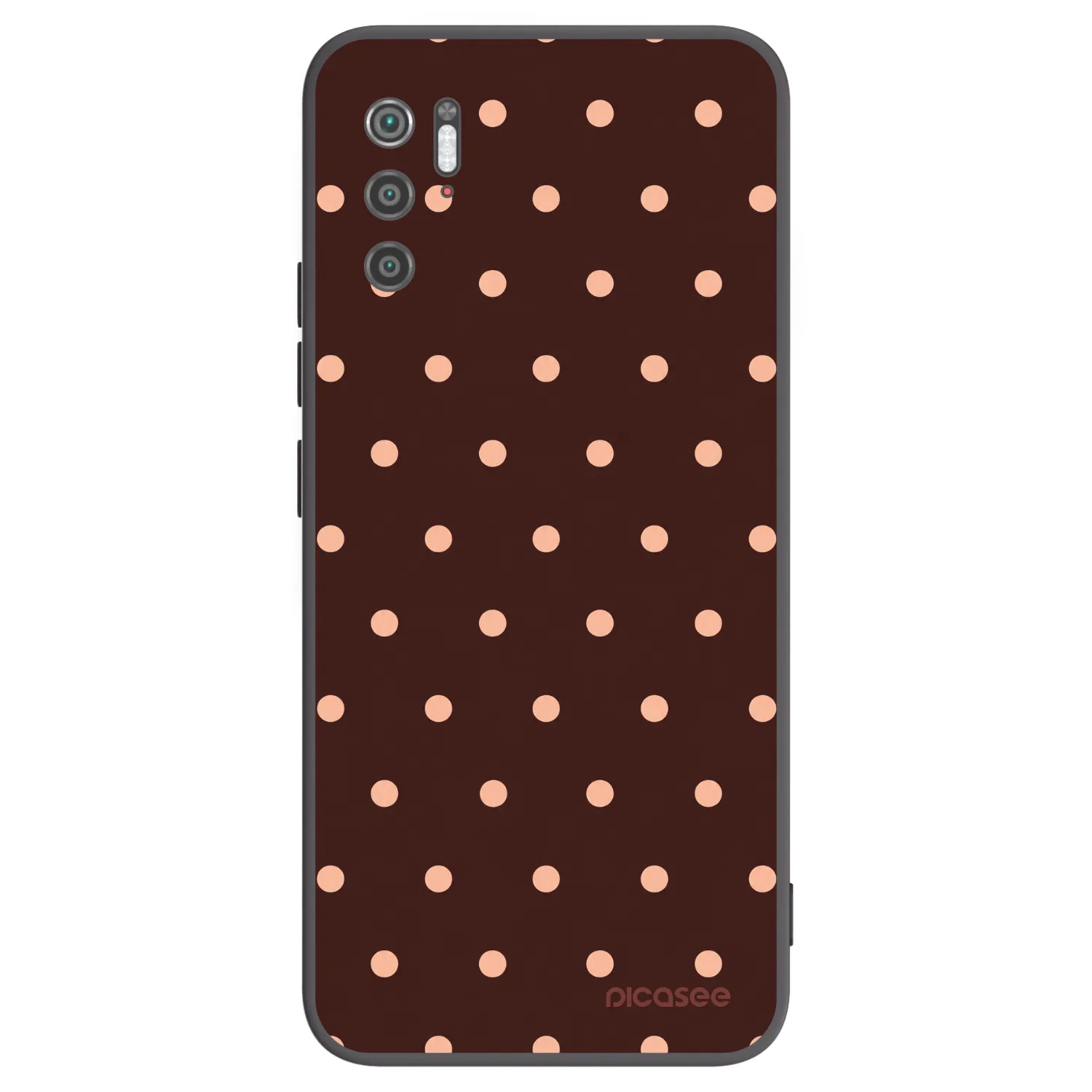 Picasee silikónový čierny obal pre Xiaomi Poco M3 Pro 5G - Peach Dots & Chocolate