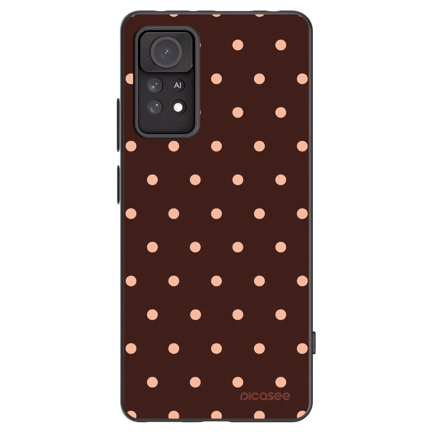 Picasee silikónový čierny obal pre Xiaomi Redmi Note 11 Pro 5G - Peach Dots & Chocolate