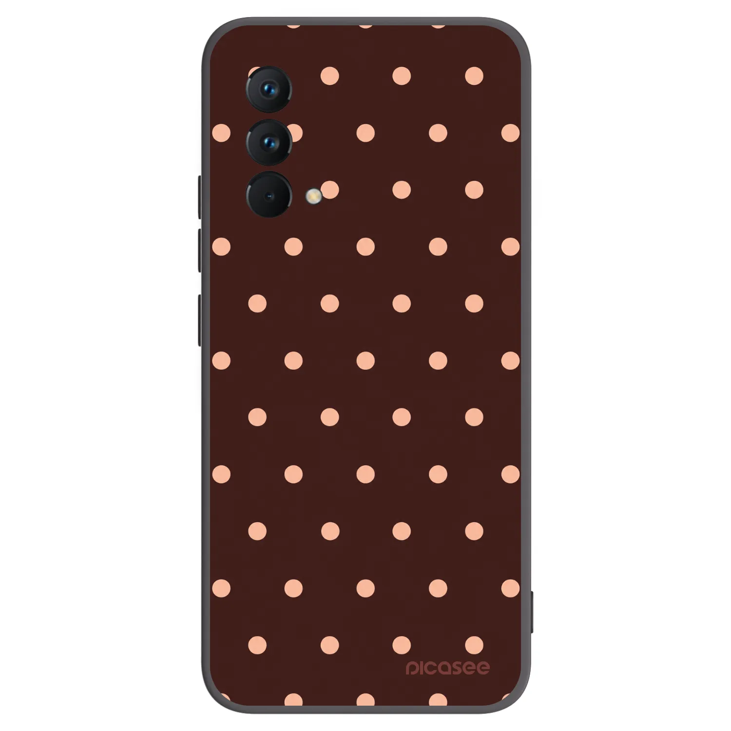 Picasee silikónový čierny obal pre Realme GT Master Edition 5G - Peach Dots & Chocolate