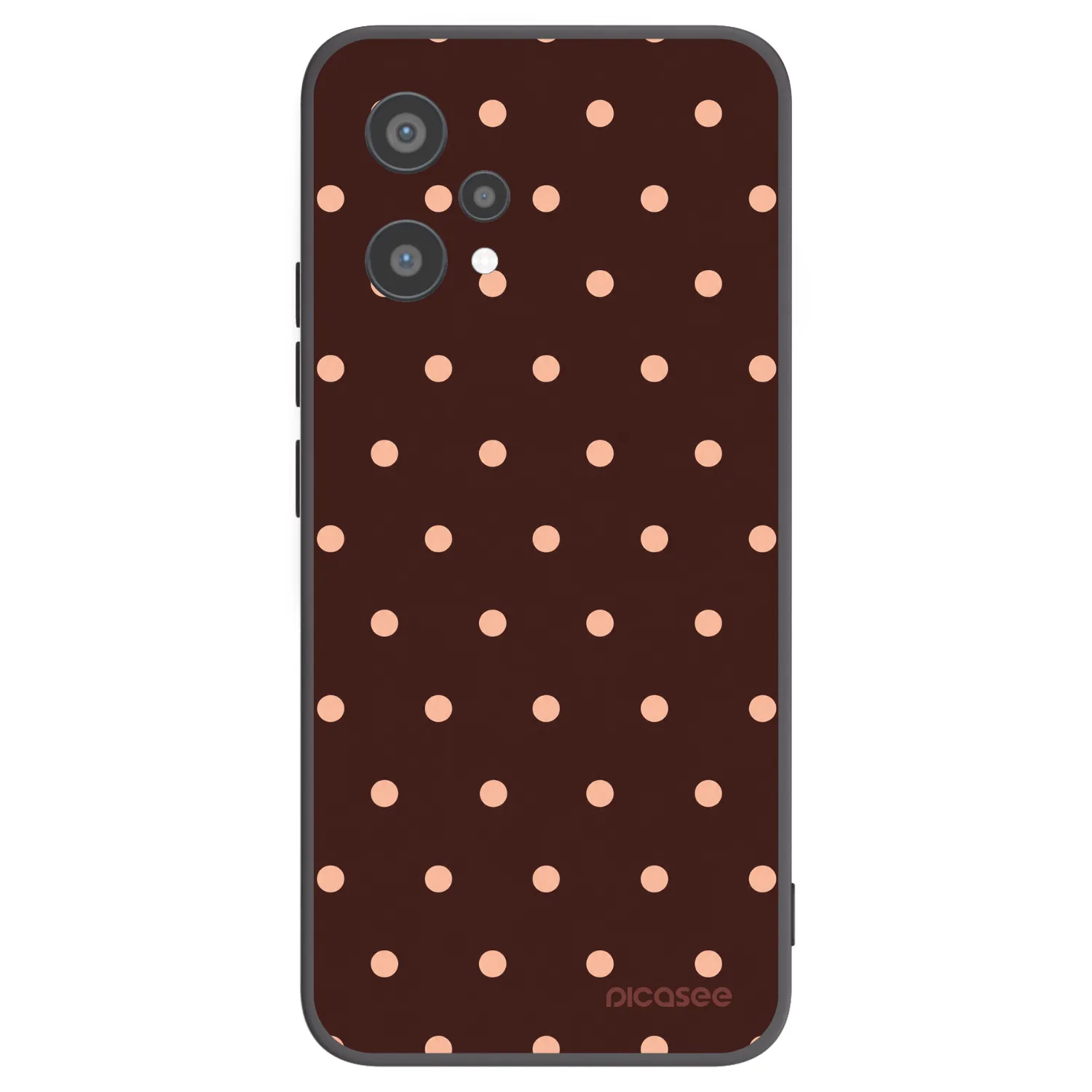 Picasee silikónový čierny obal pre Realme 9 Pro 5G - Peach Dots & Chocolate