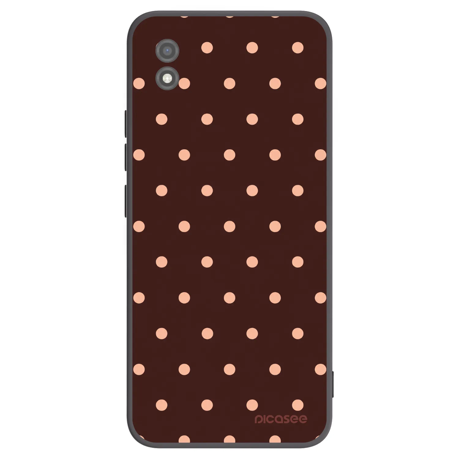 Picasee silikónový čierny obal pre Realme C11 (2021) - Peach Dots & Chocolate