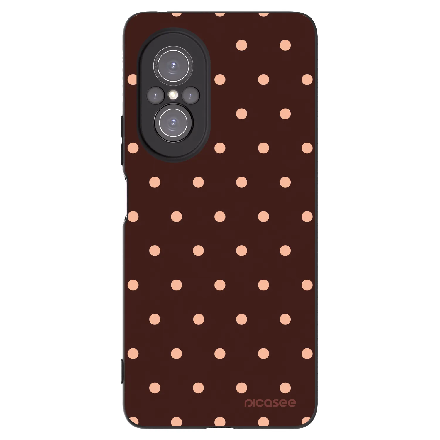 Picasee silikónový čierny obal pre Huawei Nova 9 SE - Peach Dots & Chocolate