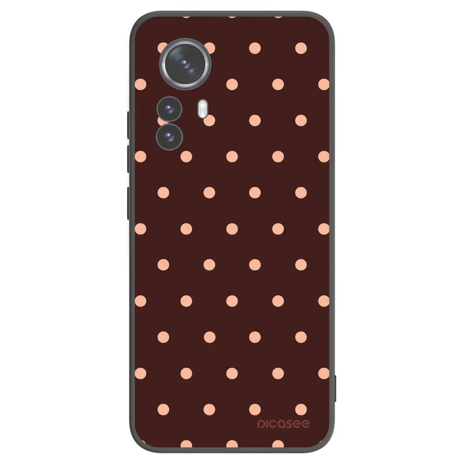Picasee silikónový čierny obal pre Xiaomi 12 Pro - Peach Dots & Chocolate