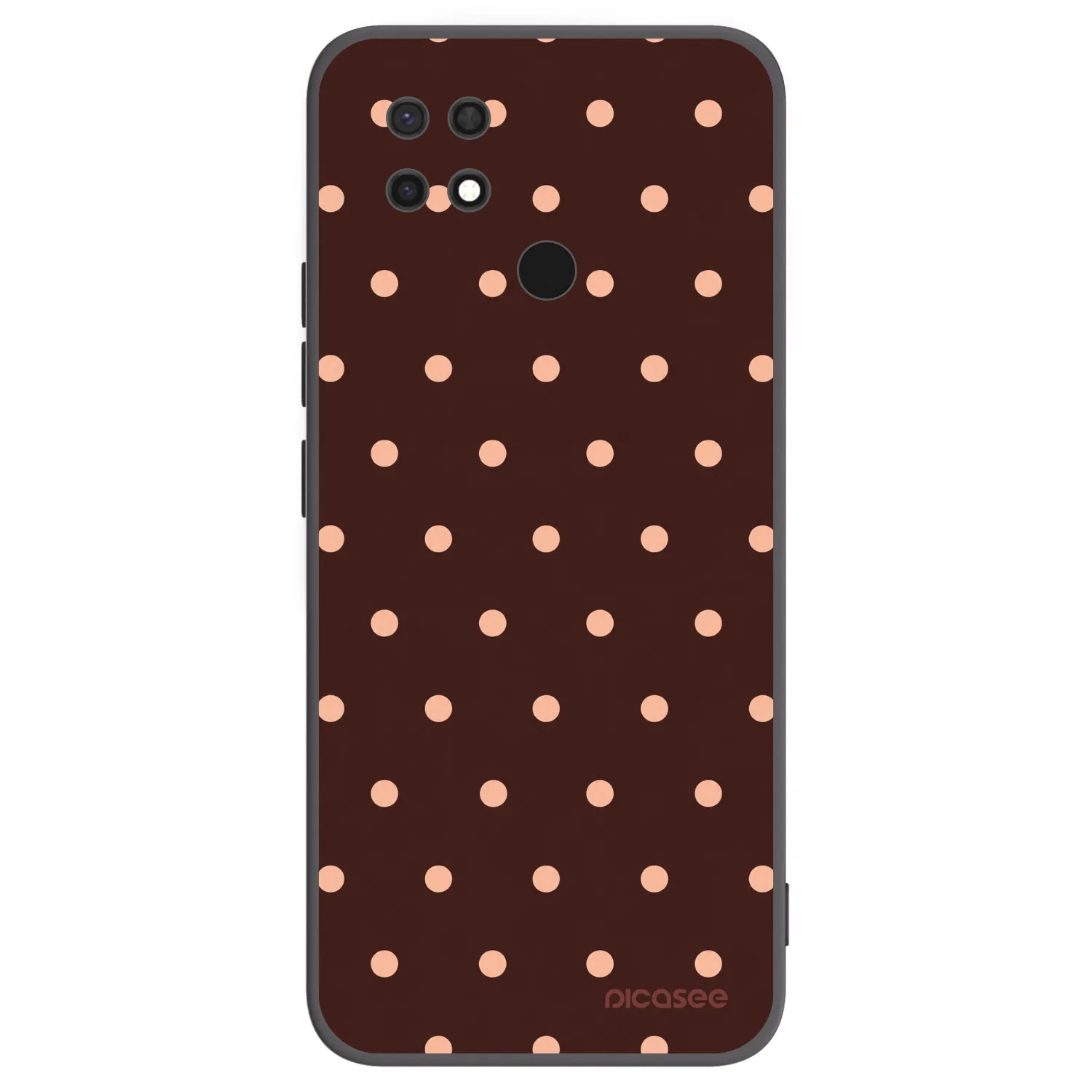 Picasee silikónový čierny obal pre Xiaomi Redmi 10C - Peach Dots & Chocolate