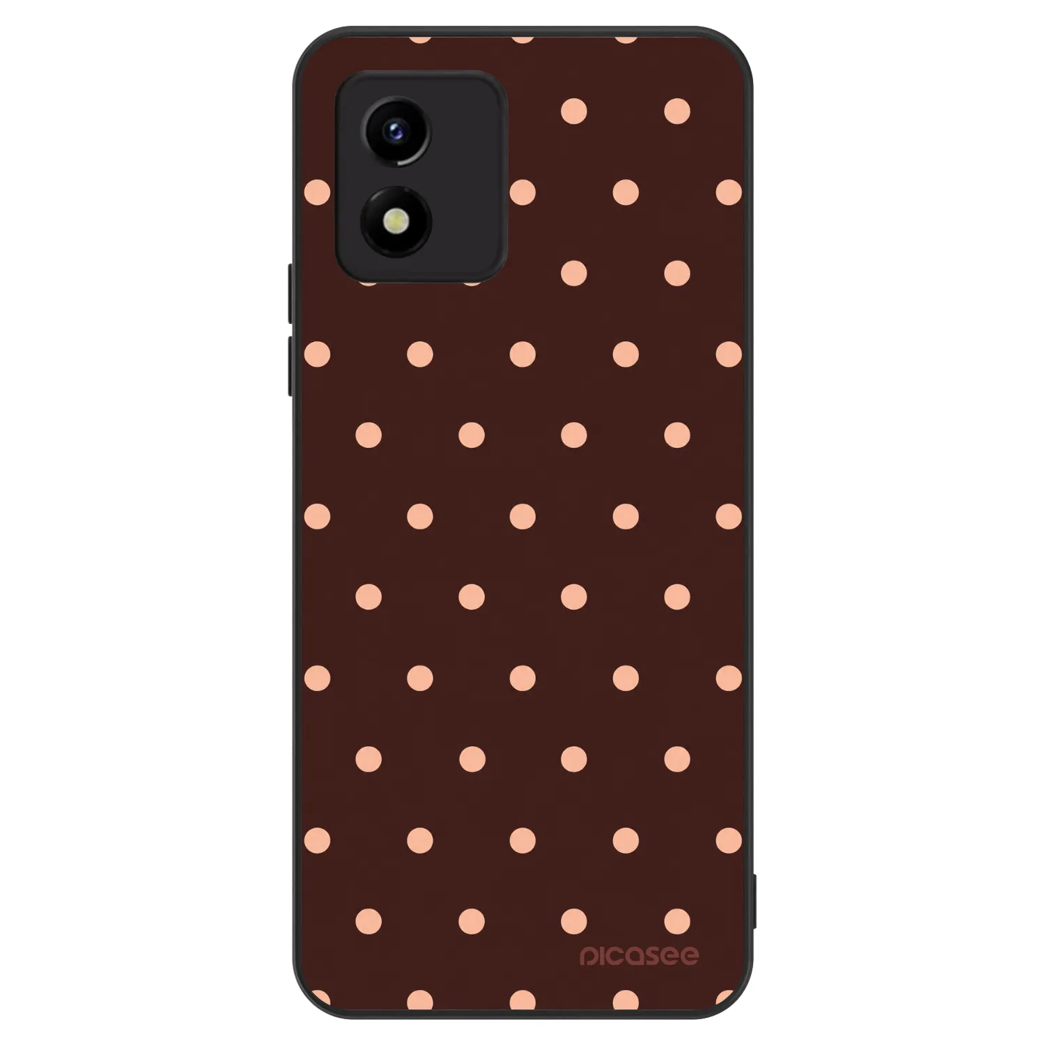 Picasee ULTIMATE CASE pro Vivo Y01 - Peach Dots & Chocolate