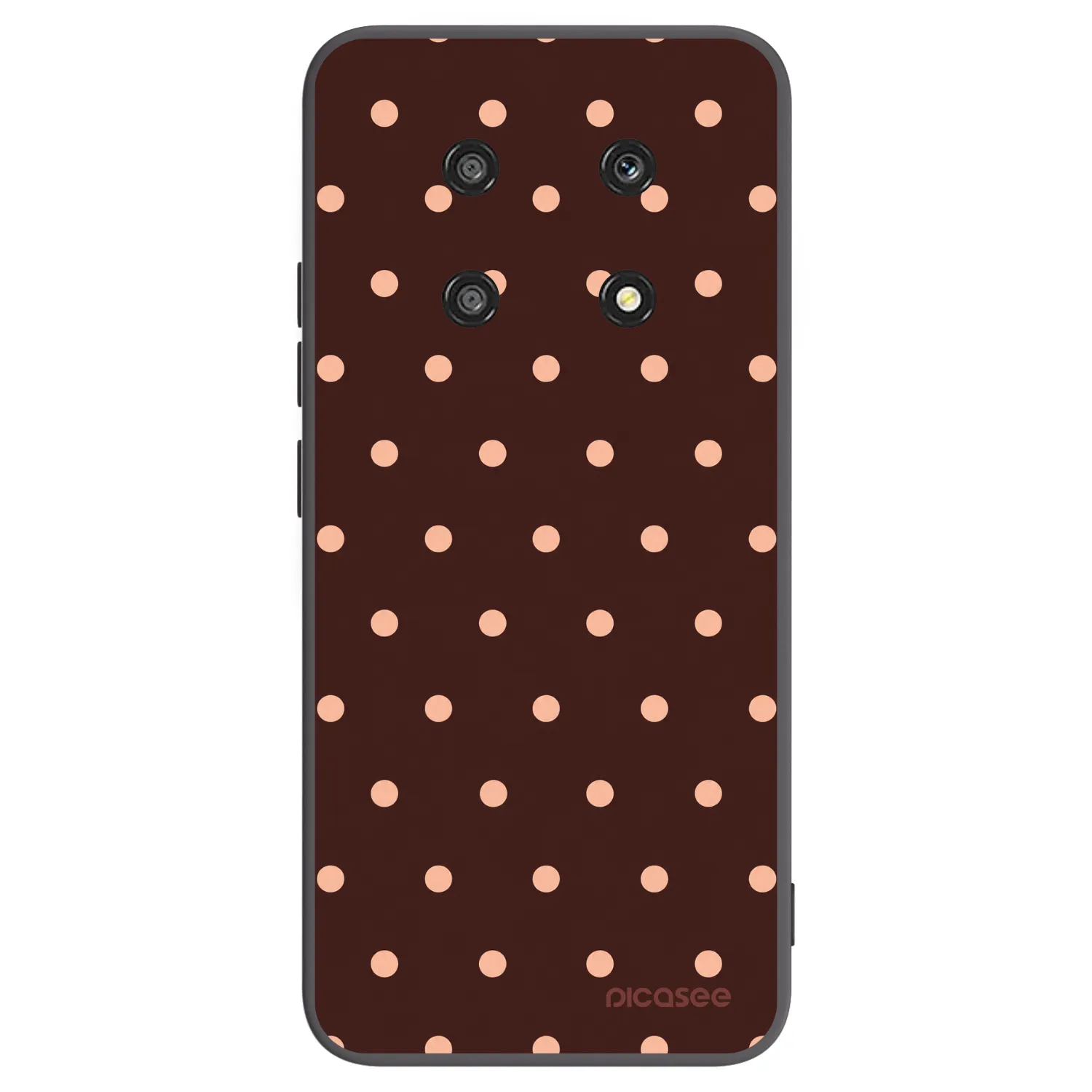 Picasee silikónový čierny obal pre Honor Magic4 Lite 5G - Peach Dots & Chocolate