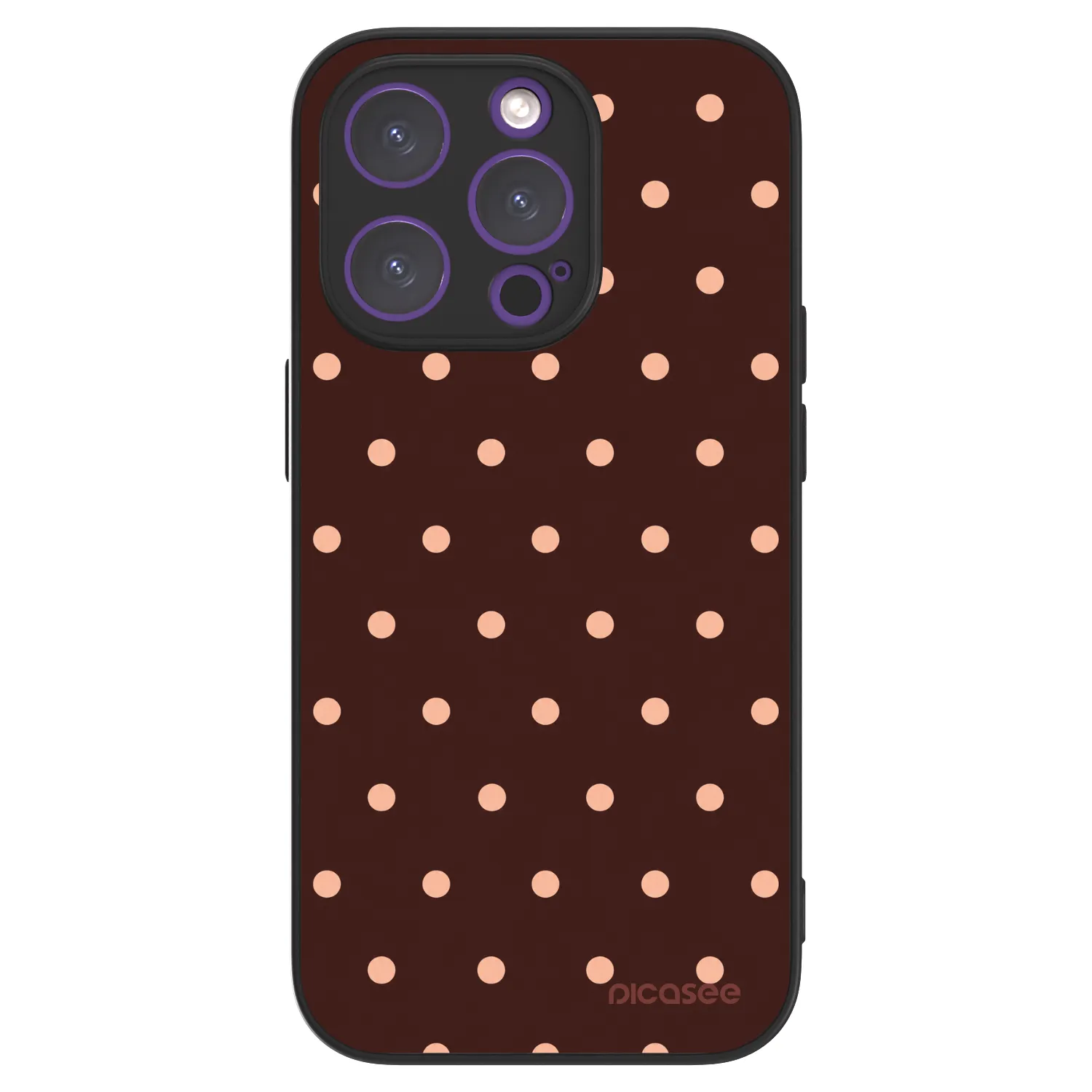 Picasee ULTIMATE CASE pro Apple iPhone 14 Pro - Peach Dots & Chocolate